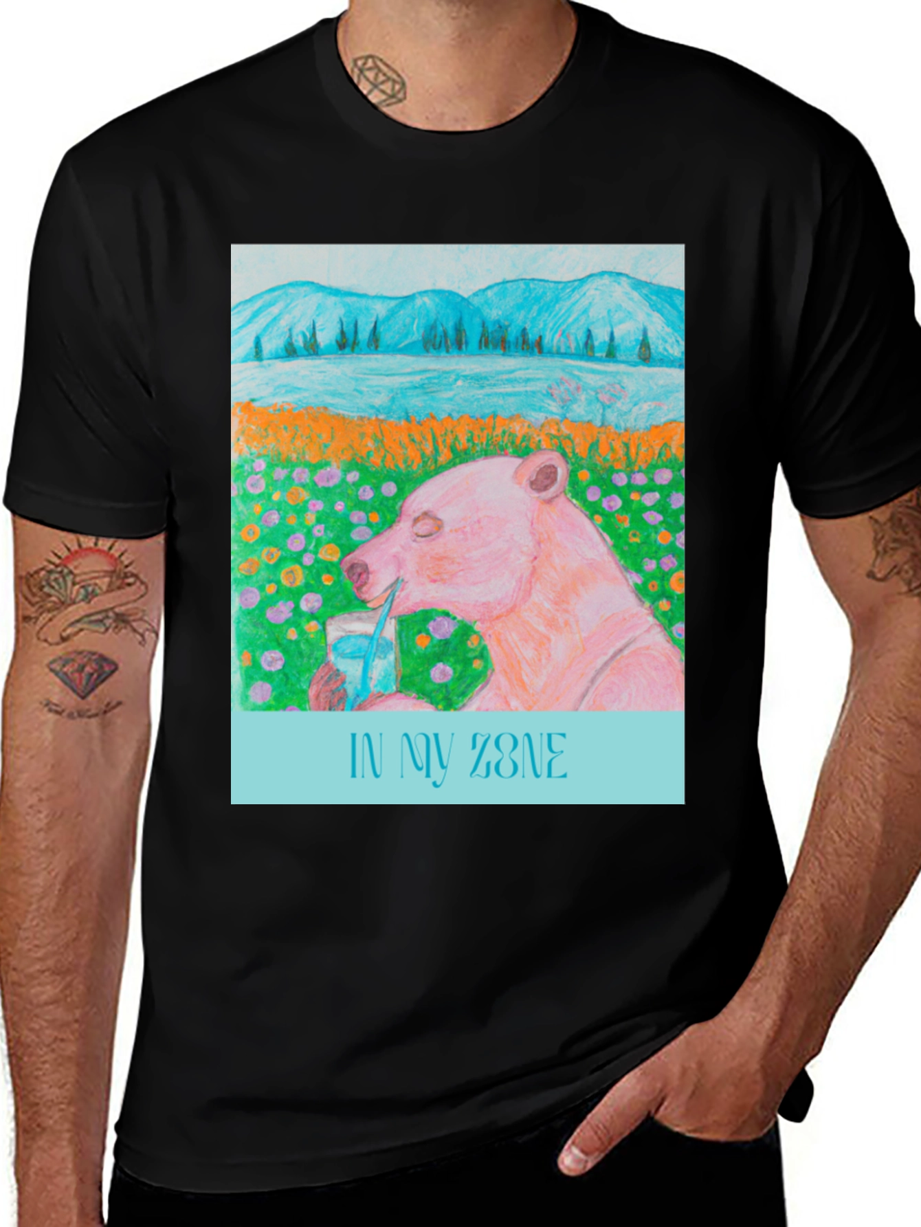 Variant 13 of In My Zone Bear T-Shirt - Relaxed Graphic Tee