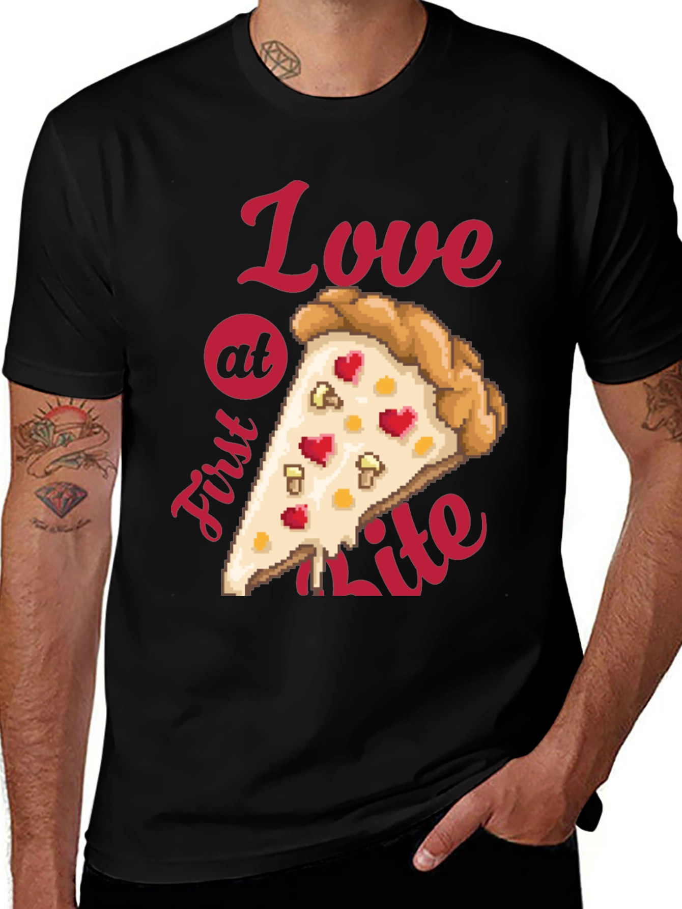 Variant 9 of Pizza Love First Bite Graphic Tee