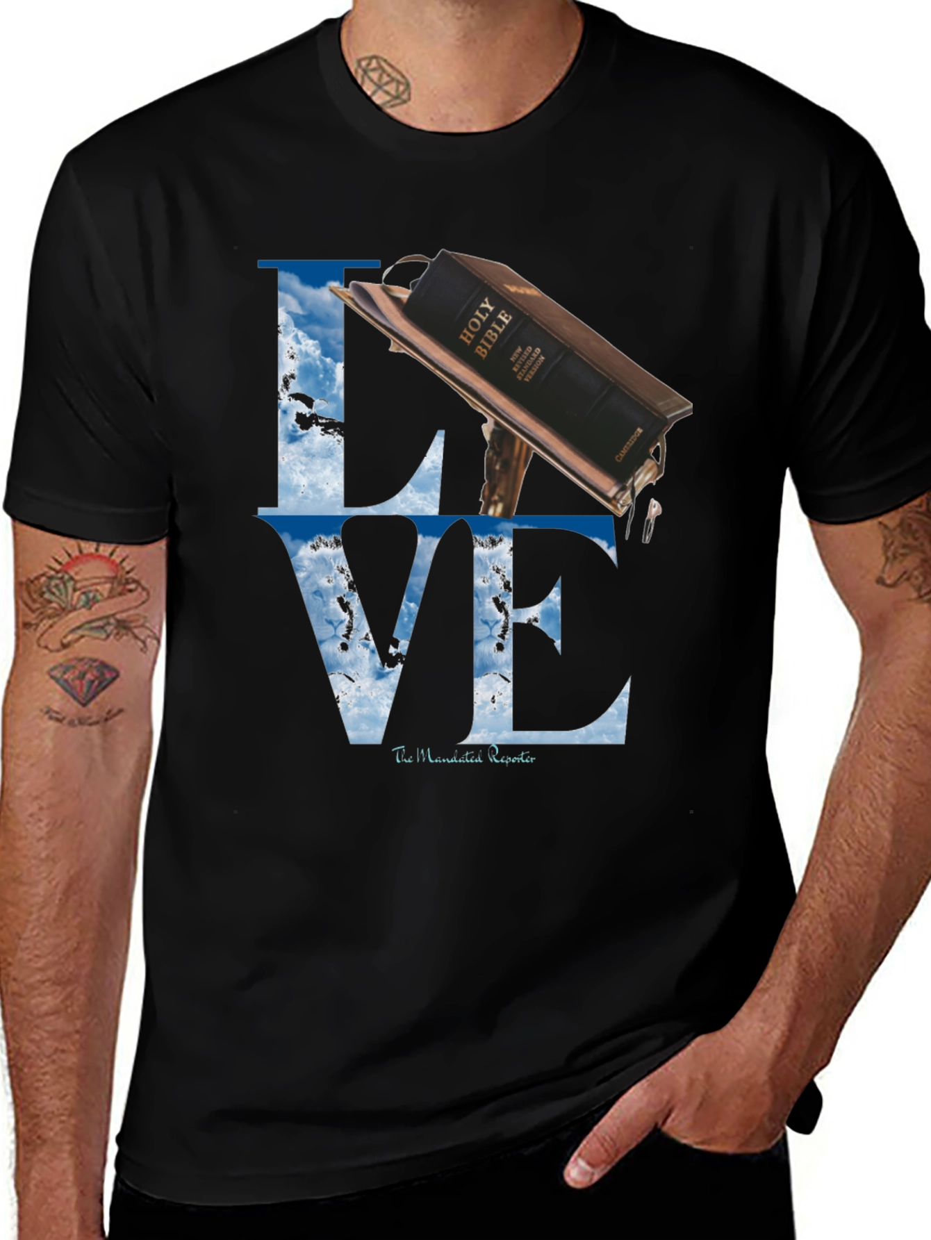 Variant 25 of LOVE Holy Bible Graphic Tee