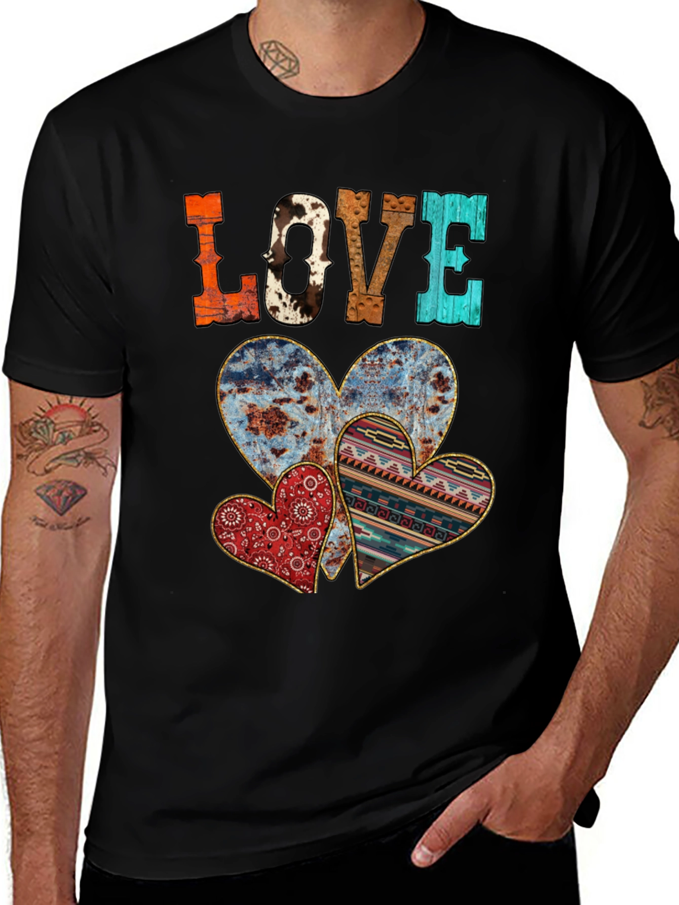 Variant 26 of Rustic LOVE Heart T-Shirt