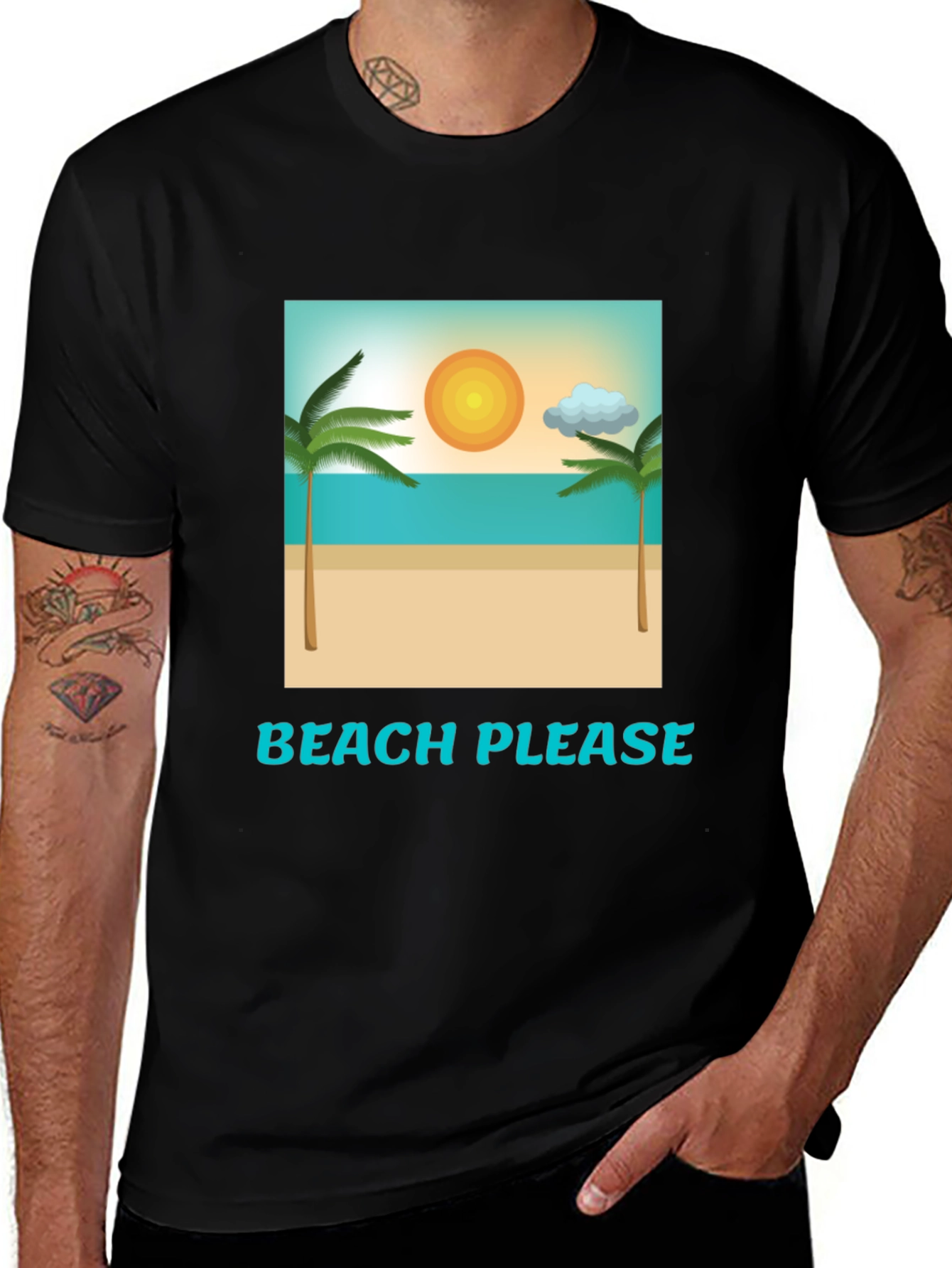 Variant 26 of Beach Please Graphic T-Shirt