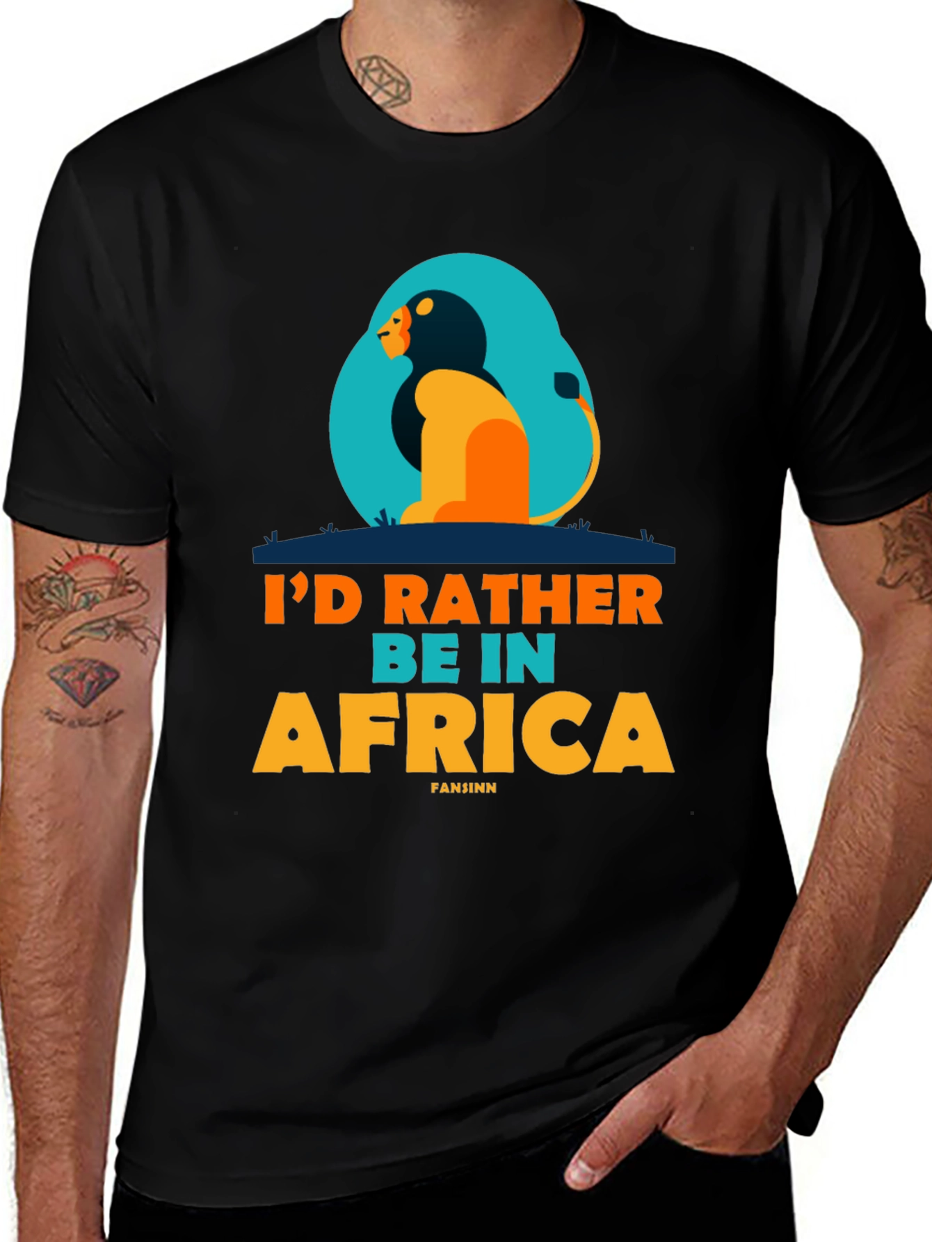 Variant 16 of I'd Rather Be In Africa Graphic Tee
