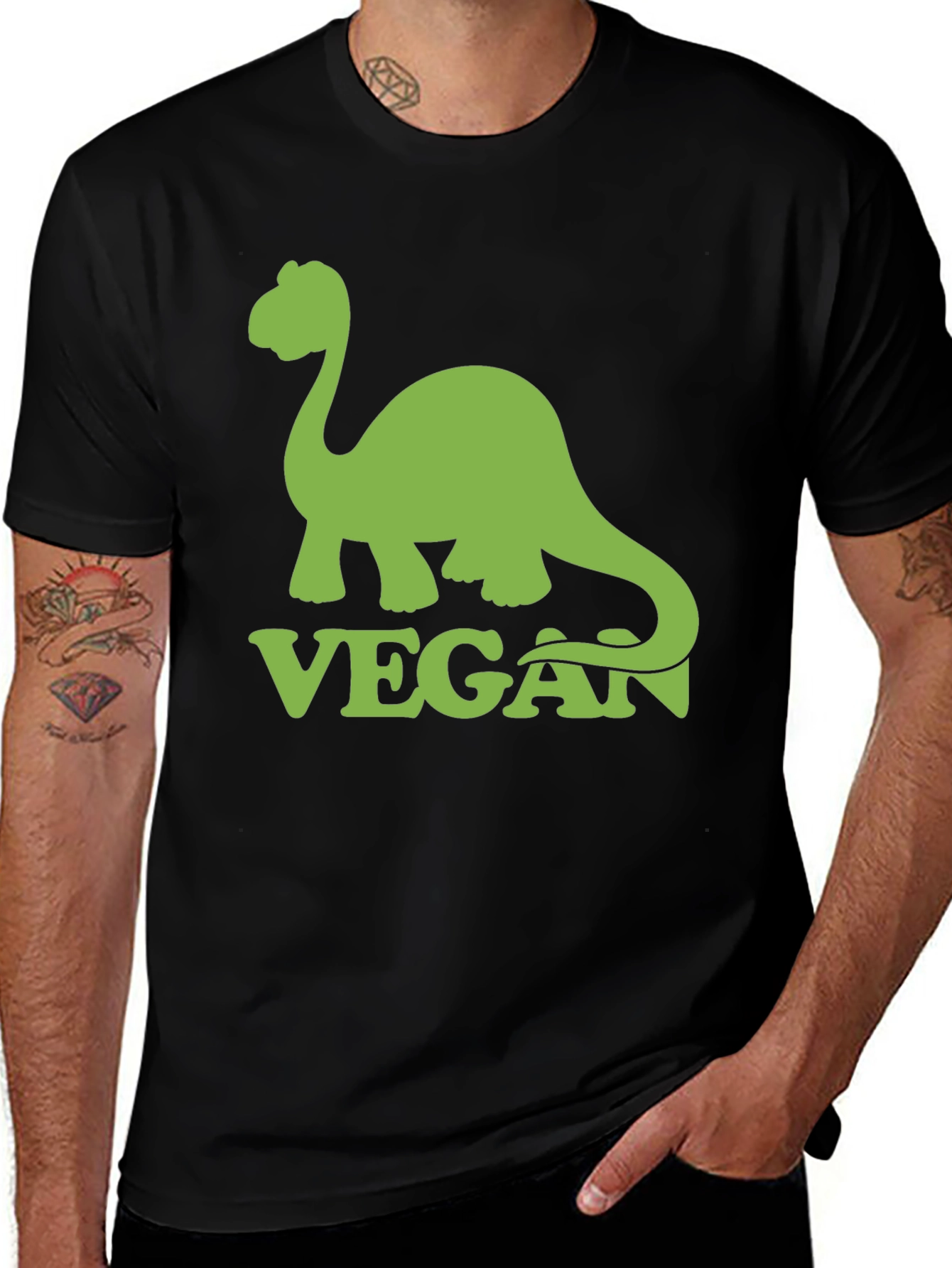 Variant 8 of Vegan Dinosaur Graphic T-Shirt