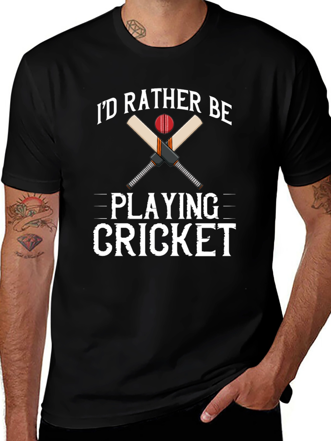 Variant 16 of Cricket Player Graphic T-Shirt