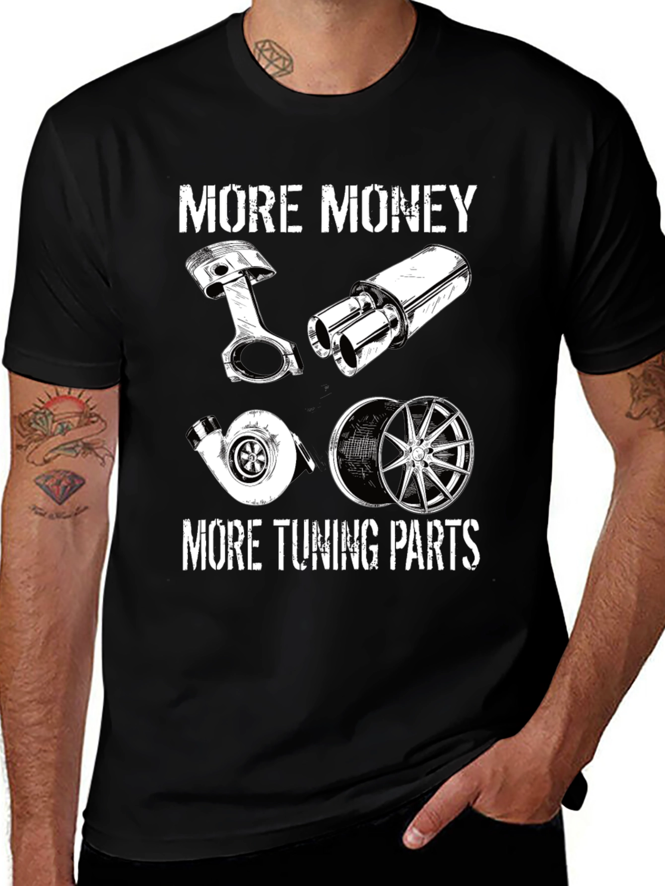 Variant 18 of More Money More Tuning Parts T-Shirt