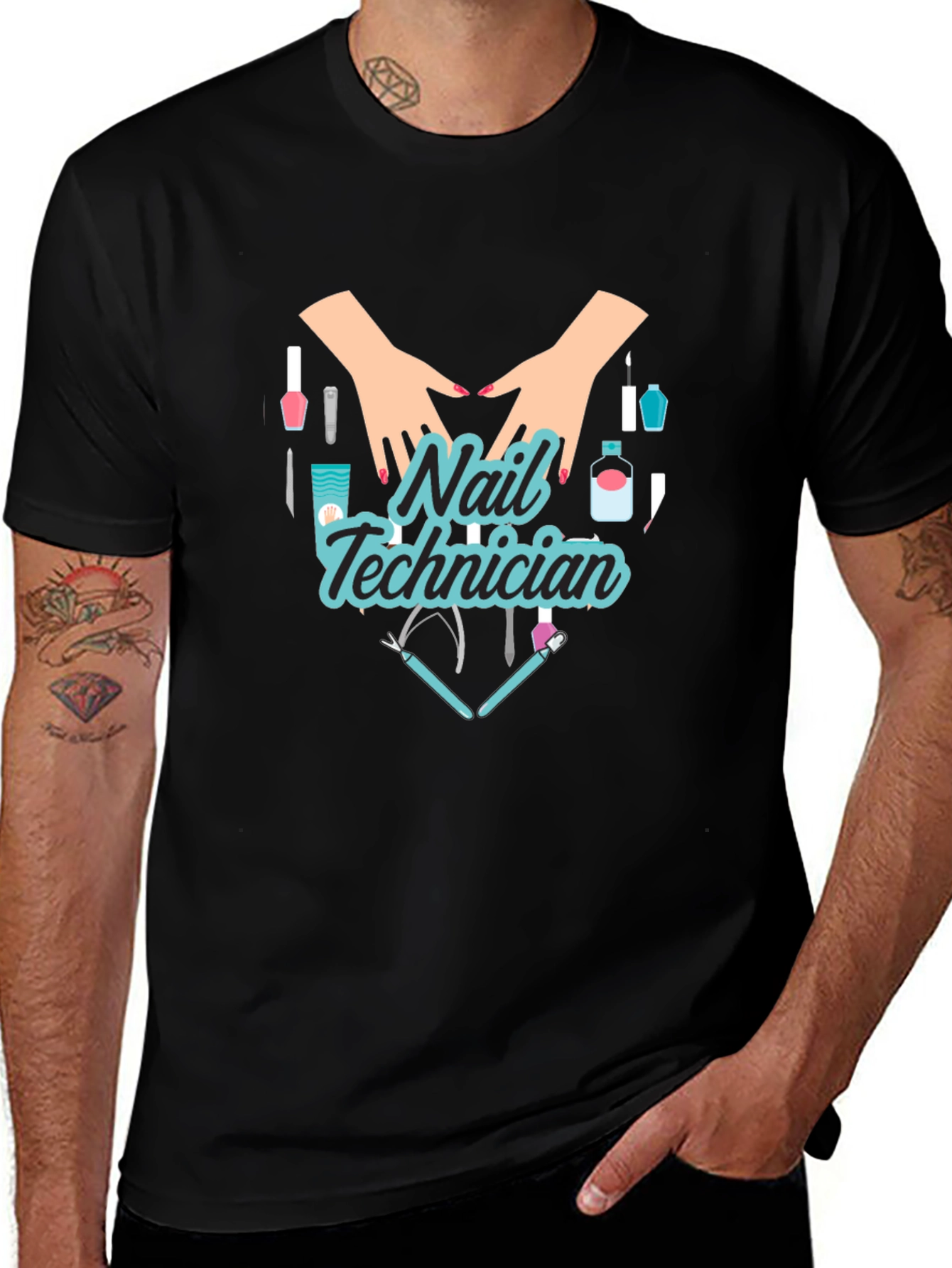 Nail Technician T-Shirt - Manicure & Pedicure Design