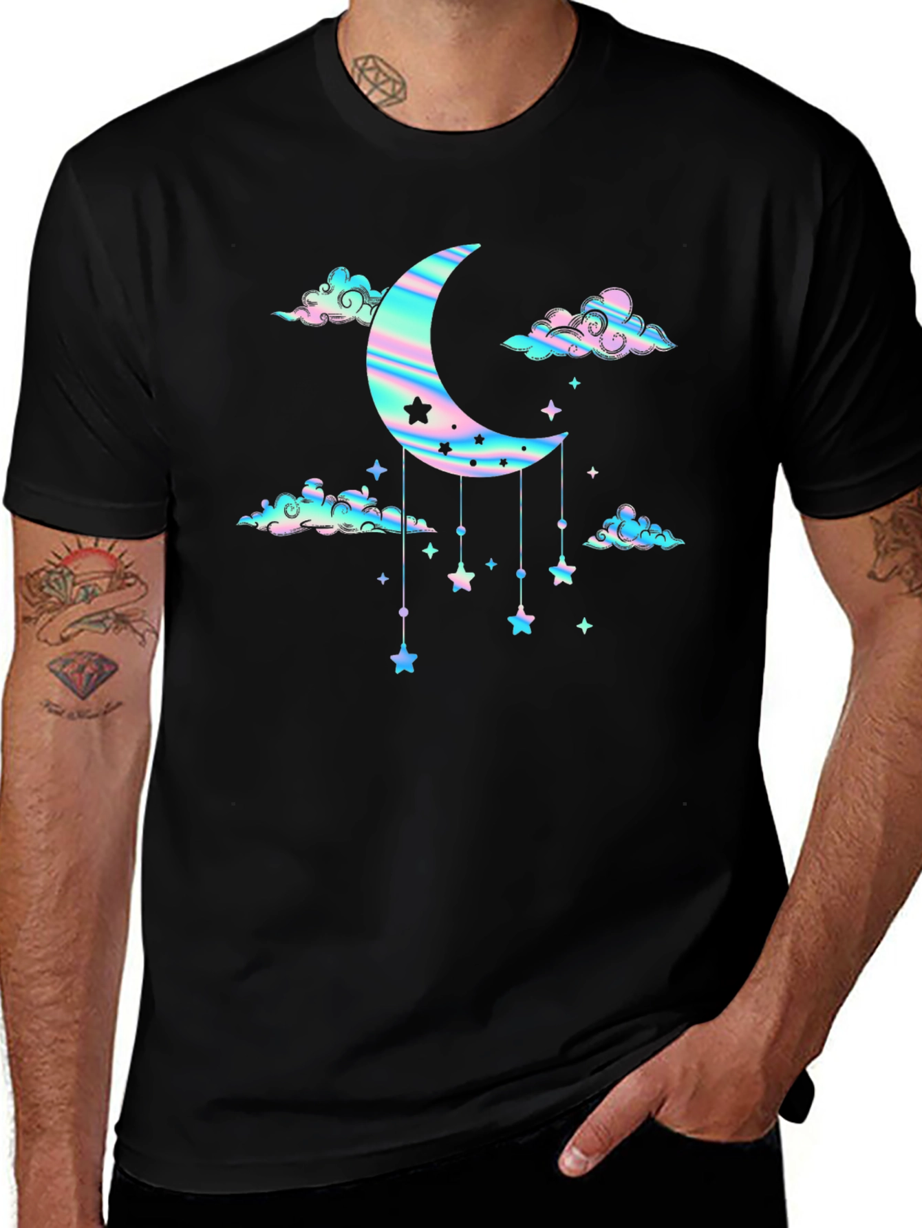 Variant 30 of Celestial Dream T-Shirt - Moon & Stars Graphic Tee