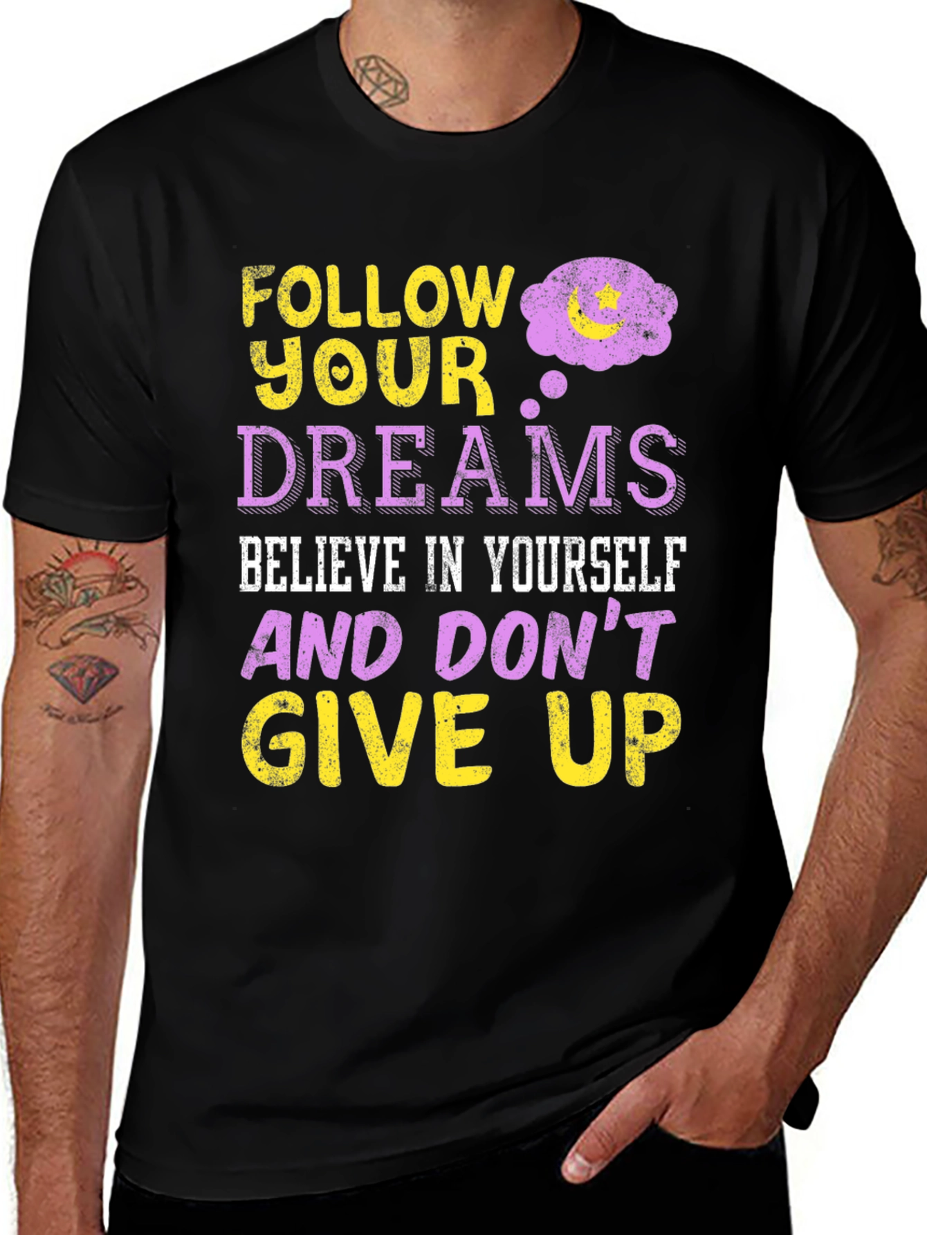 Variant 29 of Follow Your Dreams Graphic Print T-Shirt