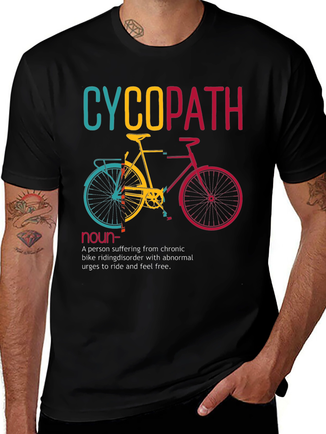 Variant 21 of Cyclopath Bike Lover Humor Graphic T-Shirt