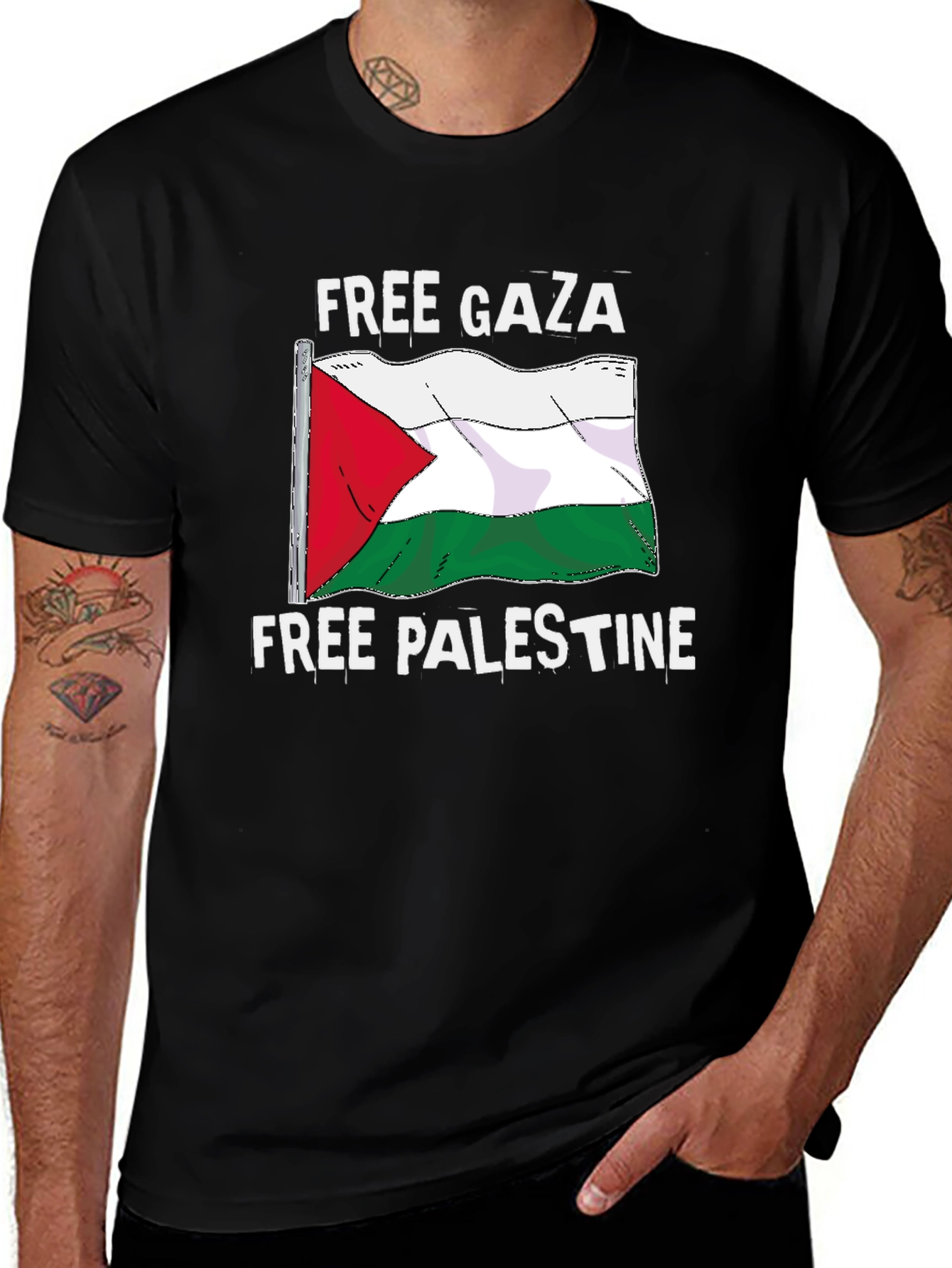 Free Gaza Palestine Graphic T-Shirt