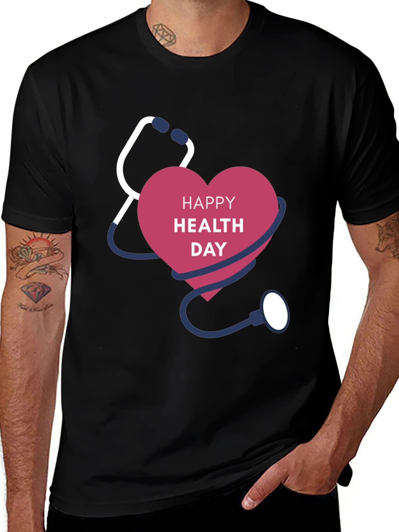 Variant 5 of Health Day Graphic Tee - Black