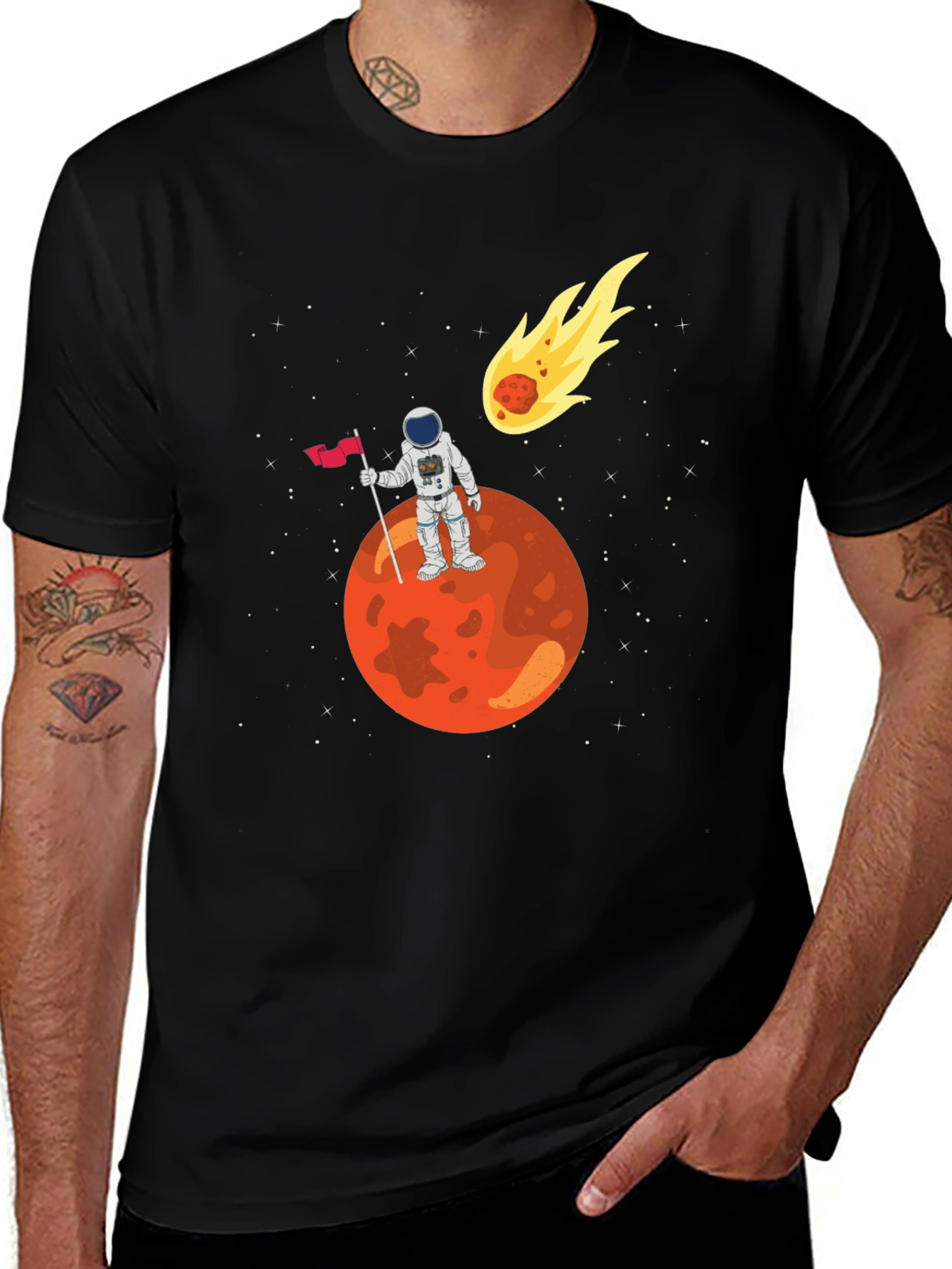 Variant 10 of Astronaut on Mars Graphic T-Shirt