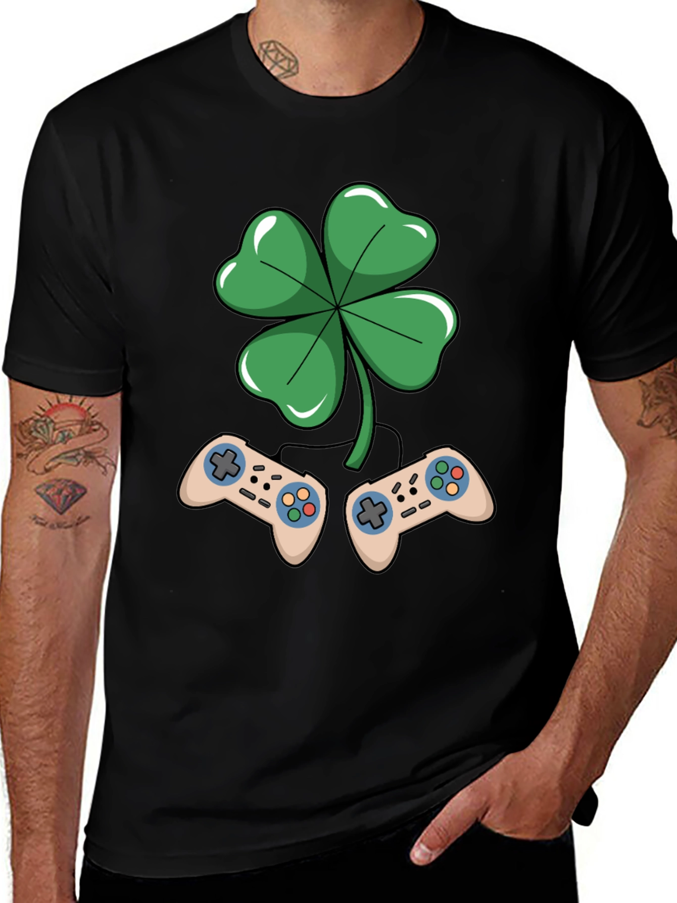 Variant 17 of Gamer's Lucky Shamrock T-Shirt