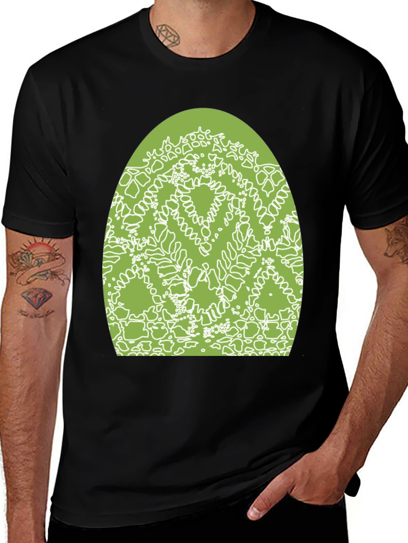 Variant 26 of Modern Graphic Tee - Abstract Green Design