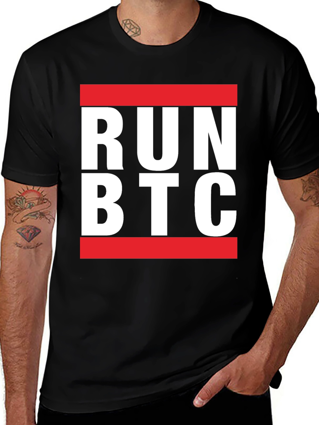 Variant 26 of Run BTC T-Shirt - Bitcoin Crypto Tee