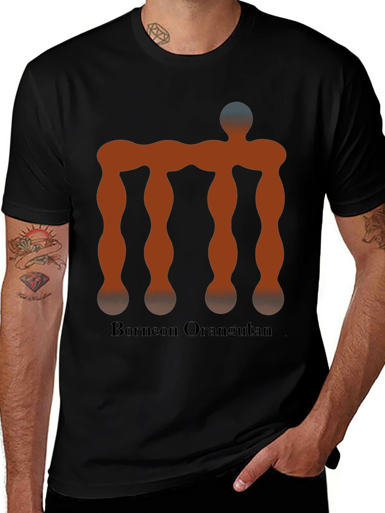 Variant 24 of Bornean Orangutan Illusion Men's T-Shirt