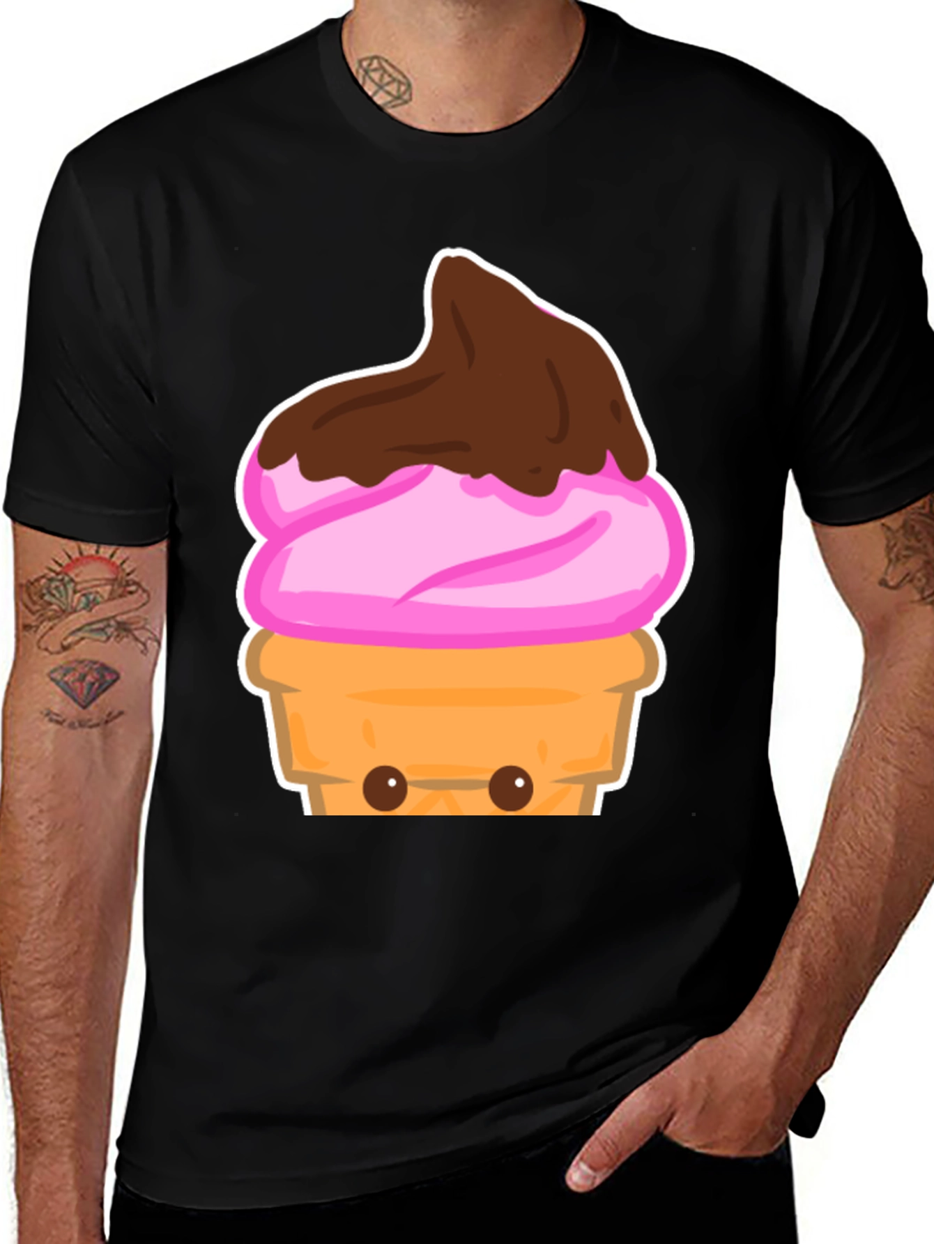 Ice Cream Cone Graphic Tee - Sweet Treat Shirt