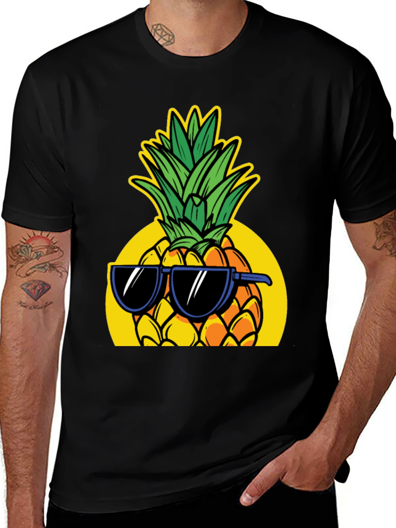 Variant 23 of Cool Pineapple Graphic Tee - Summer Vibes