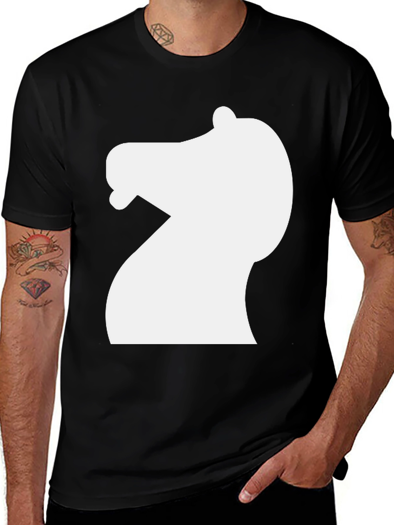 Variant 25 of Knight Chess Piece Graphic T-Shirt