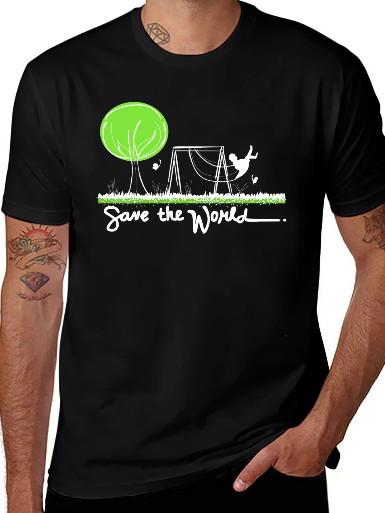 Variant 19 of Save the World Graphic Tee - Eco-Friendly Shirt