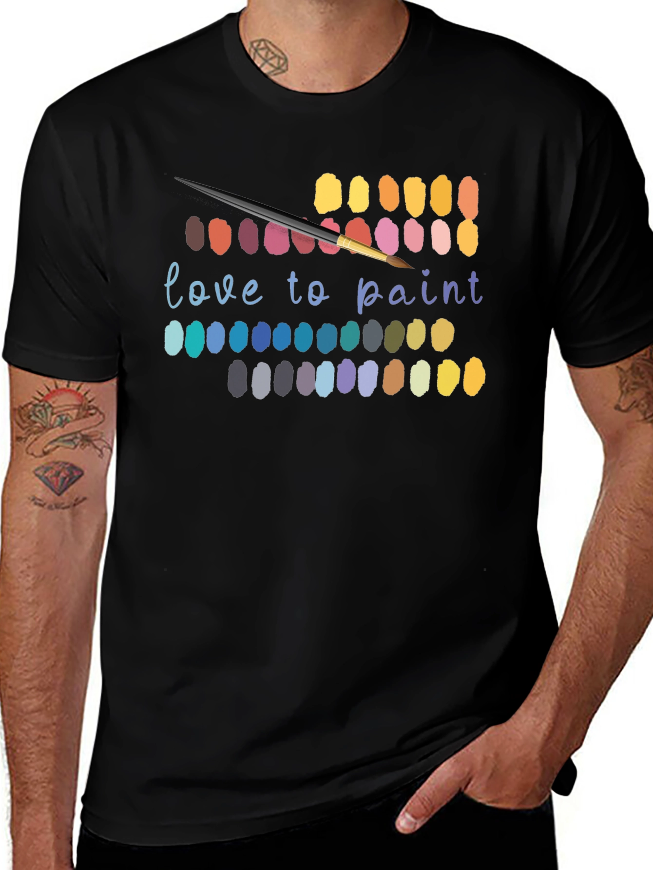 Love to Paint T-Shirt - Artistic Palette Design