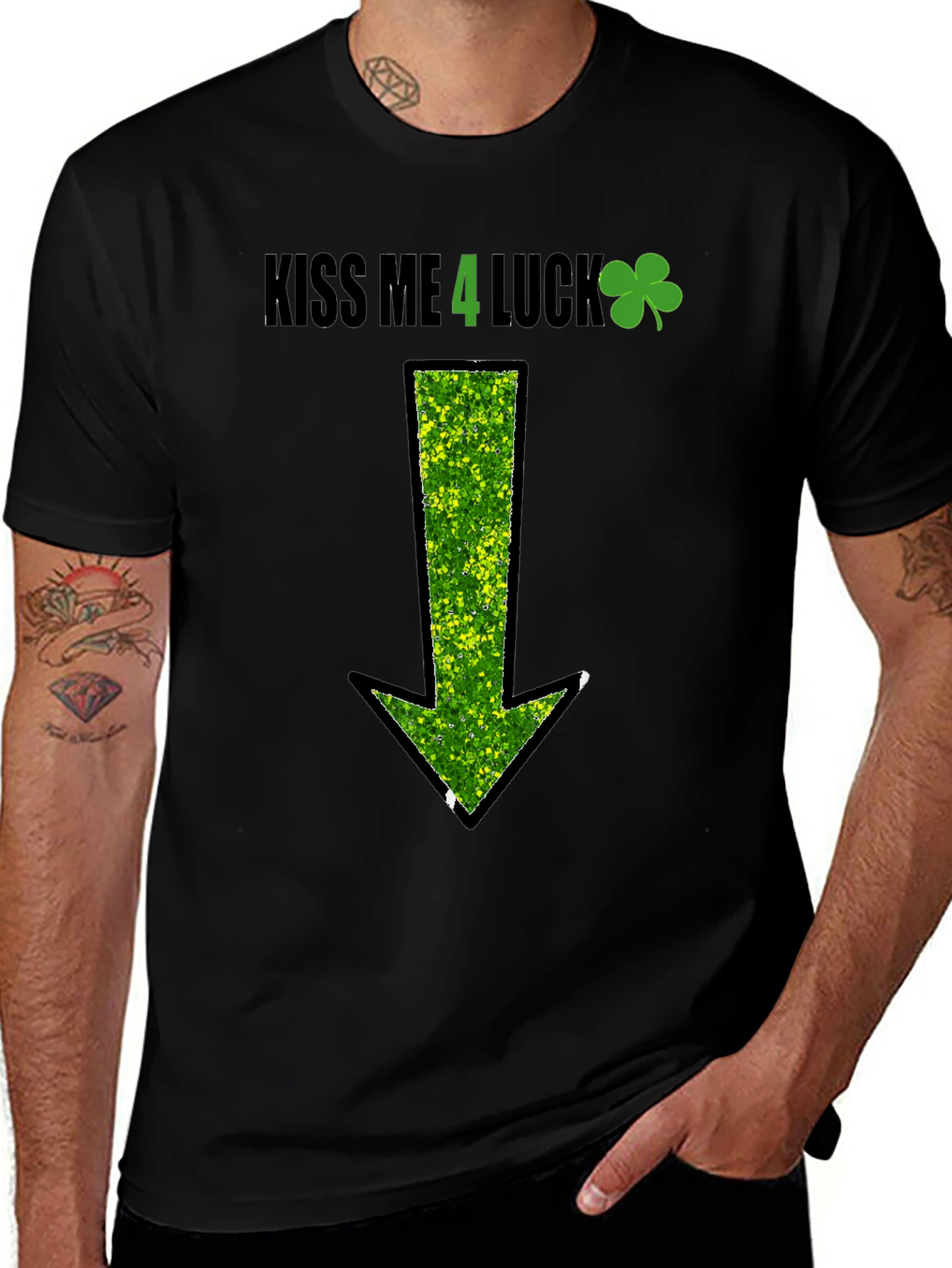 Kiss Me 4 Luck St. Patrick's Day Arrow T-Shirt