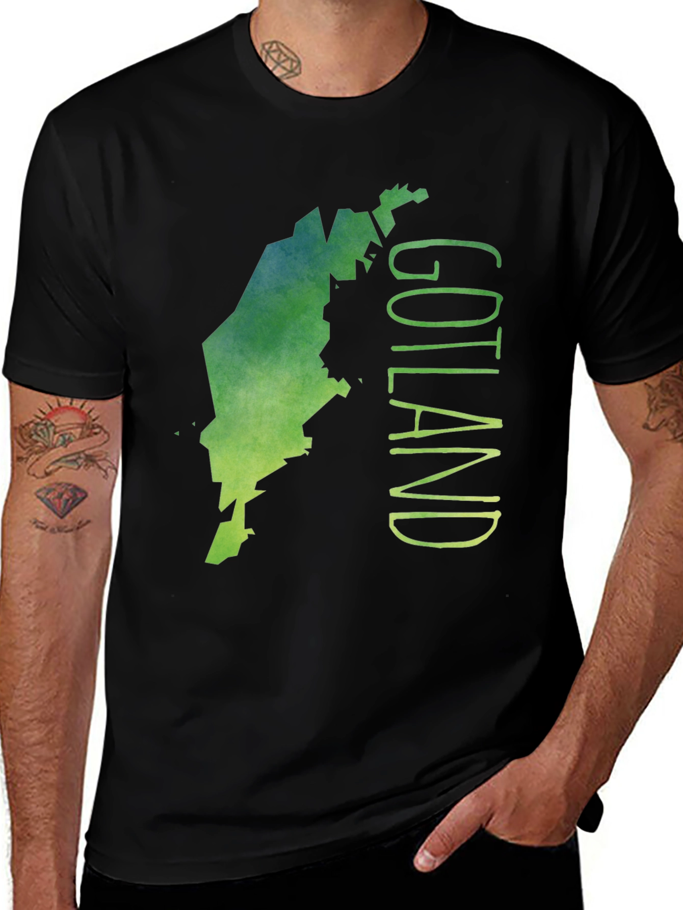 Gotland Map Graphic Tee - Unique Island Design