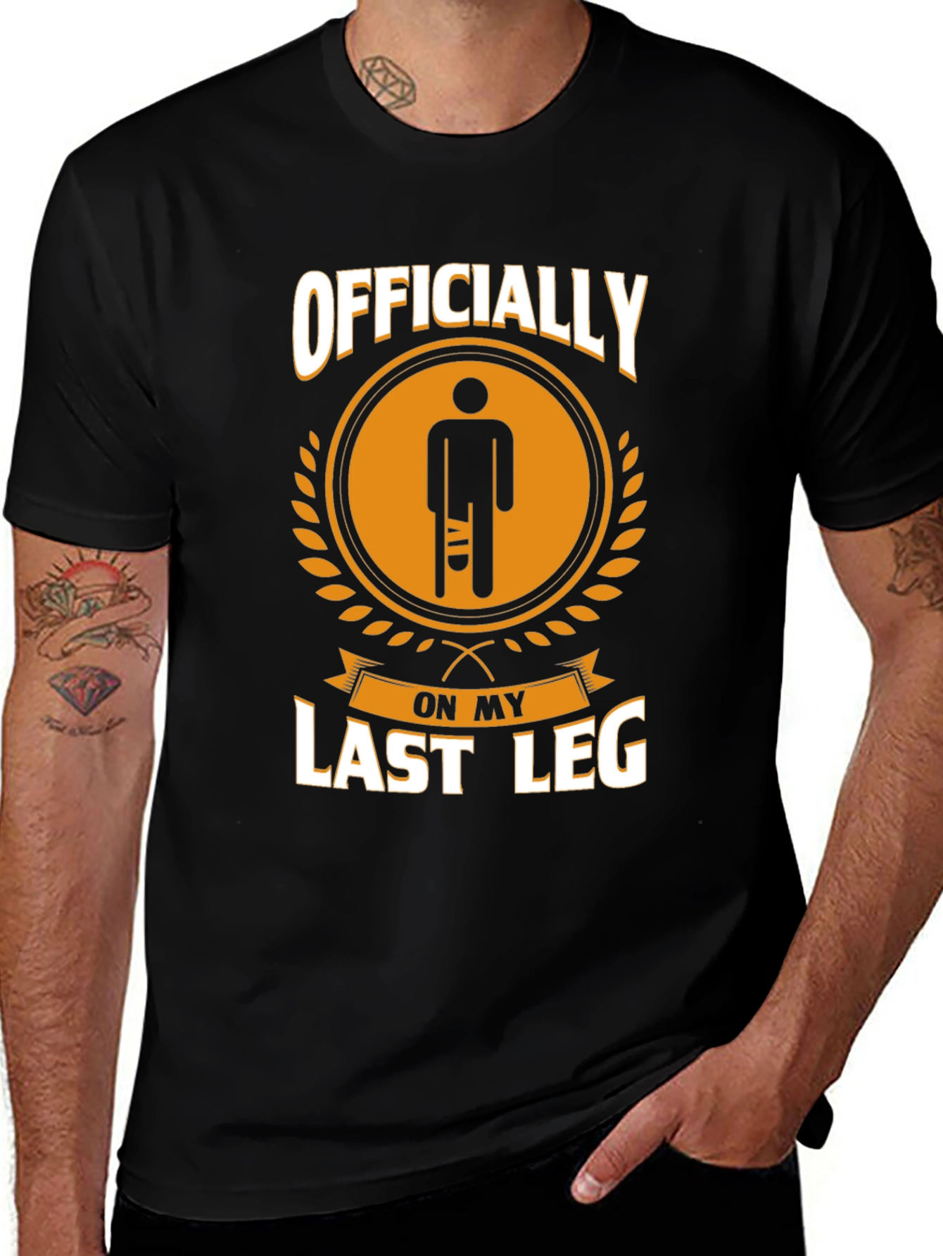 Variant 19 of Officially On My Last Leg Funny T-Shirt