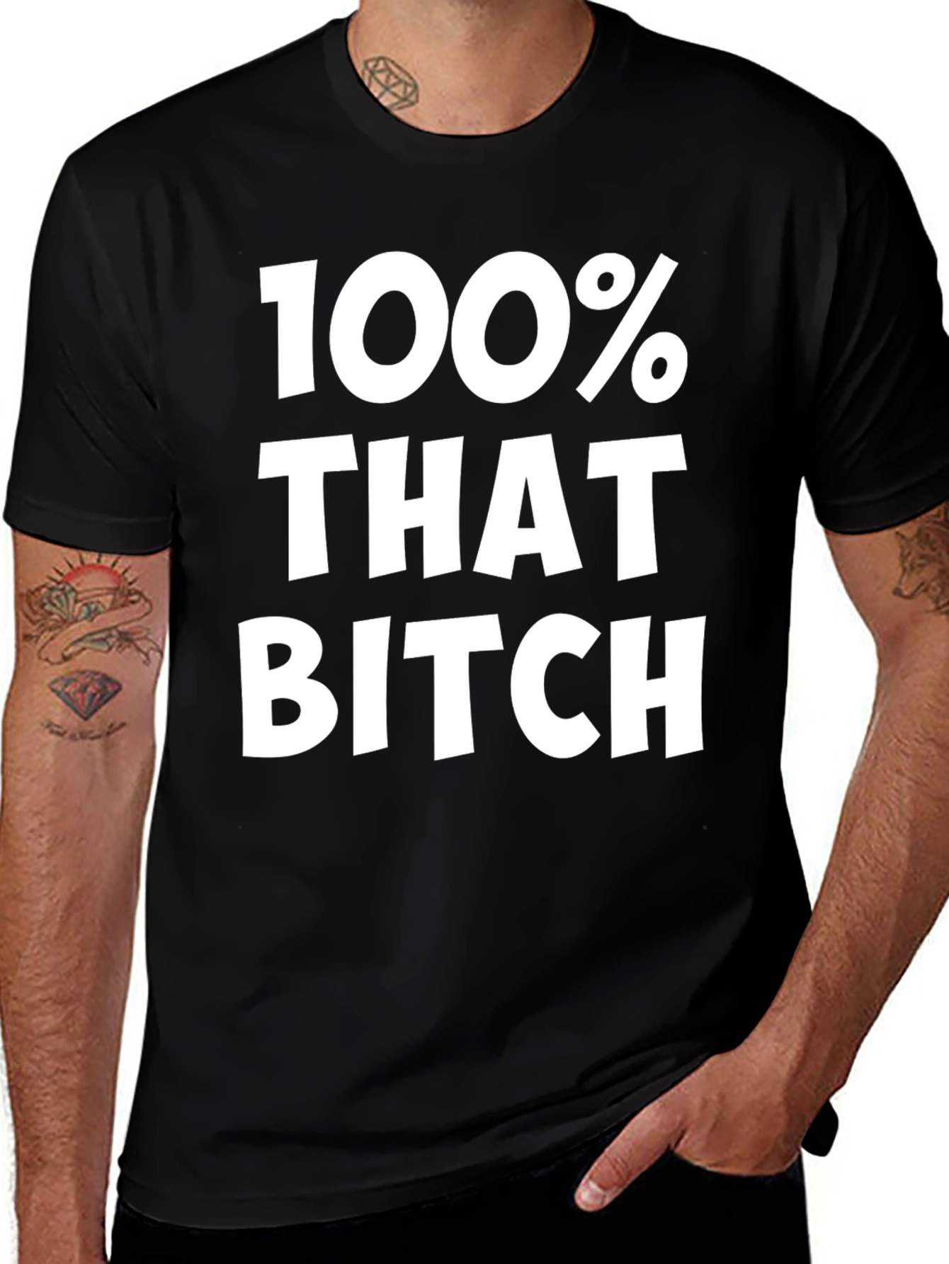 Variant 14 of 100% That Bitch Black Graphic Tee