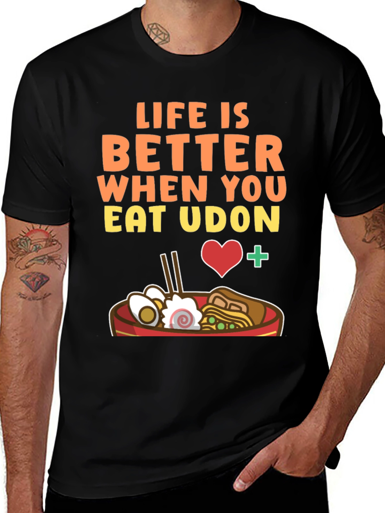 Black Life Is Better When You Eat Udon Graphic Tee main image