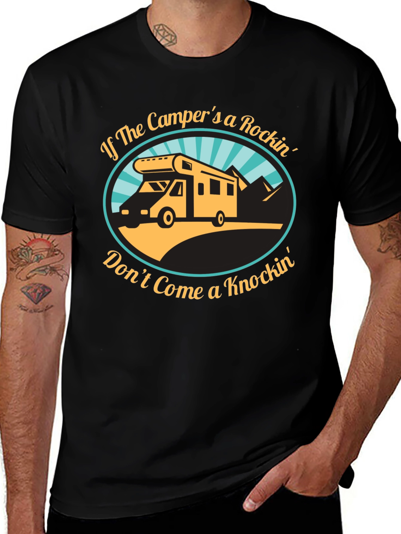 Variant 16 of Camper Rockin' Tee - Funny Camping T-Shirt