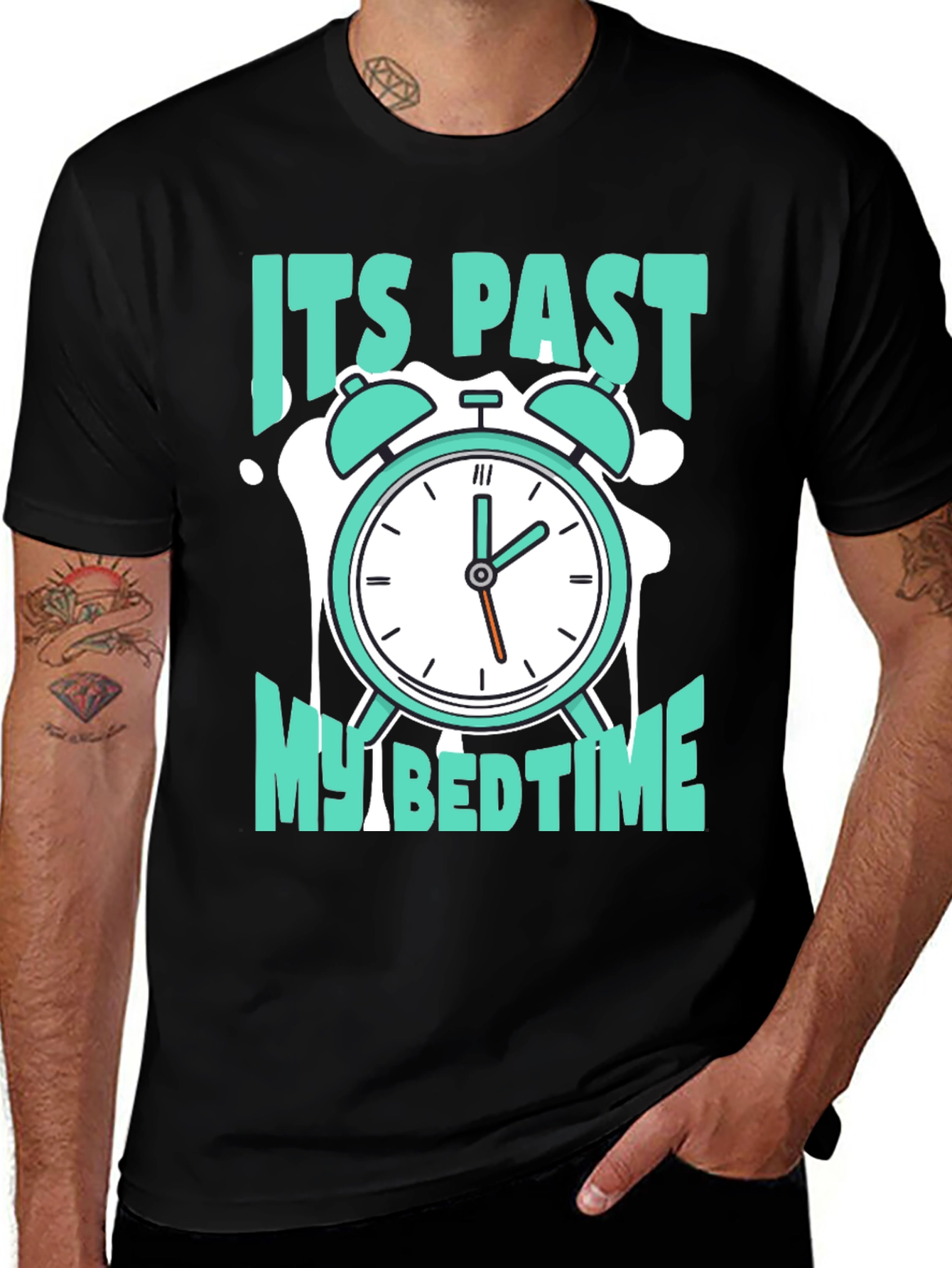 Variant 22 of Funny Bedtime T-Shirt - Alarm Clock Design