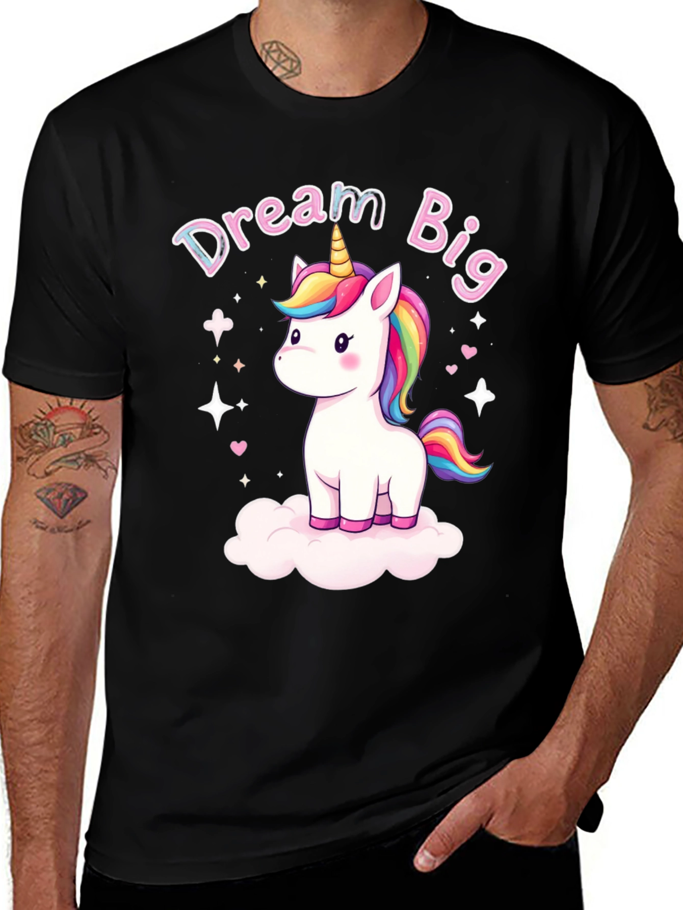 Variant 28 of Dream Big Unicorn Graphic Tee