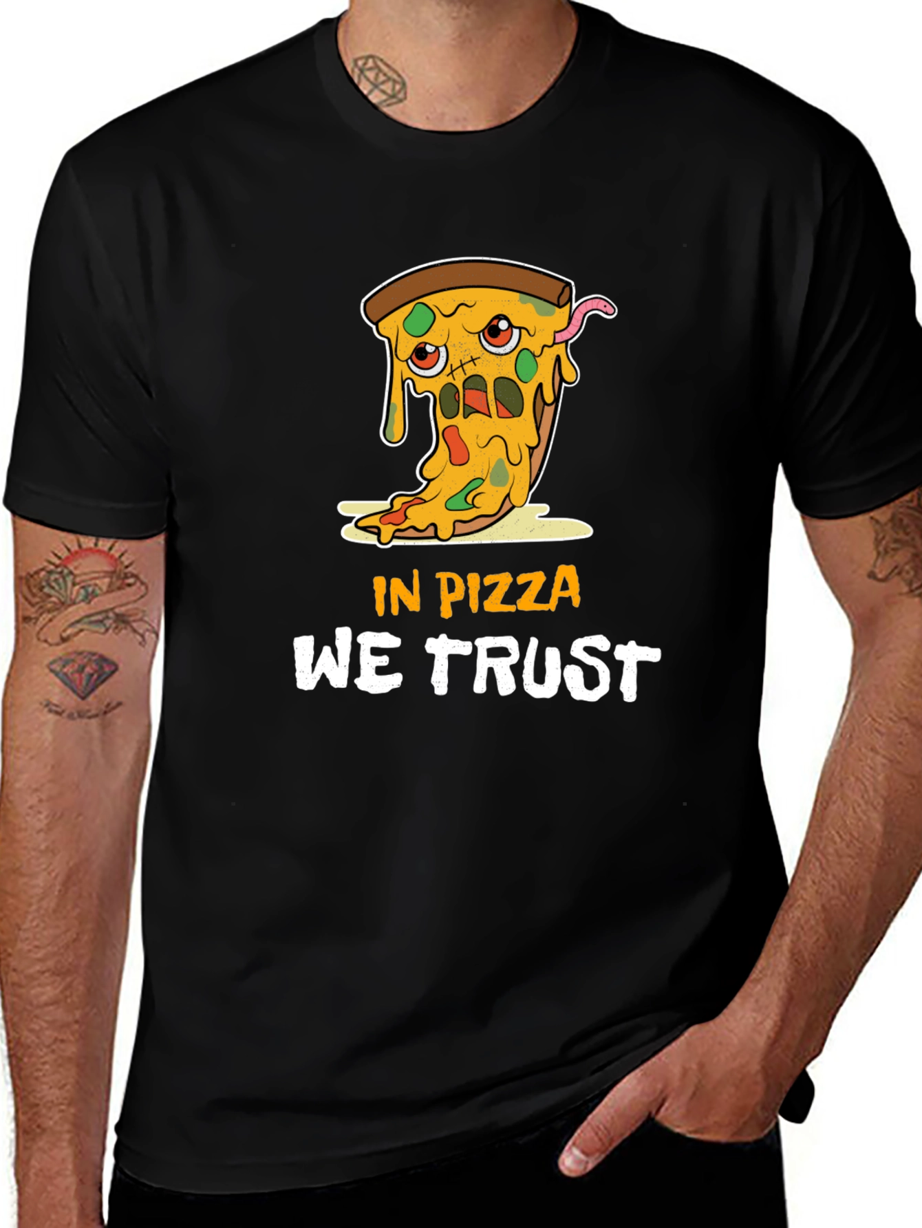 Variant 11 of In Pizza We Trust Graphic Tee - Funny Foodie T-Shirt