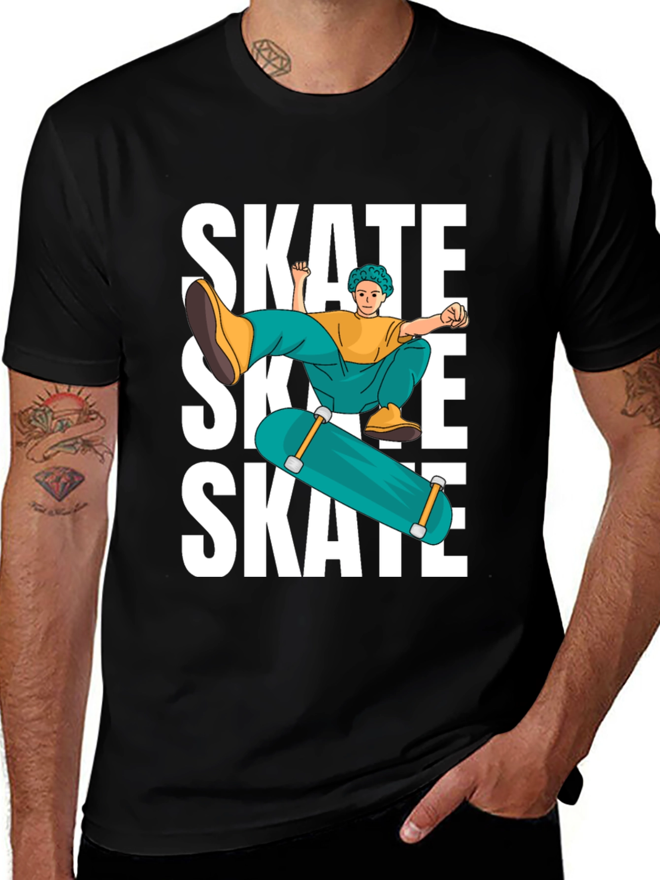 Variant 9 of Skate Graphic T-Shirt, Cool Skater Tee