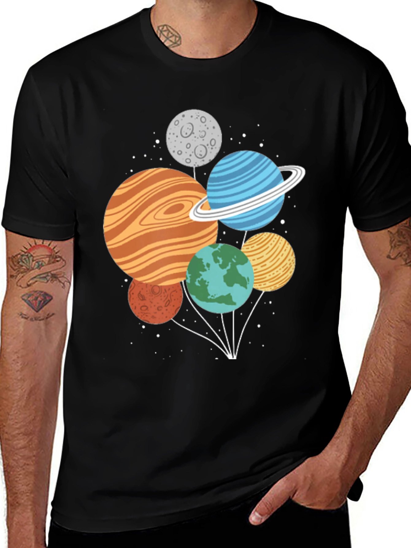 Variant 28 of Planets Graphic Tee - Space Lover's T-Shirt