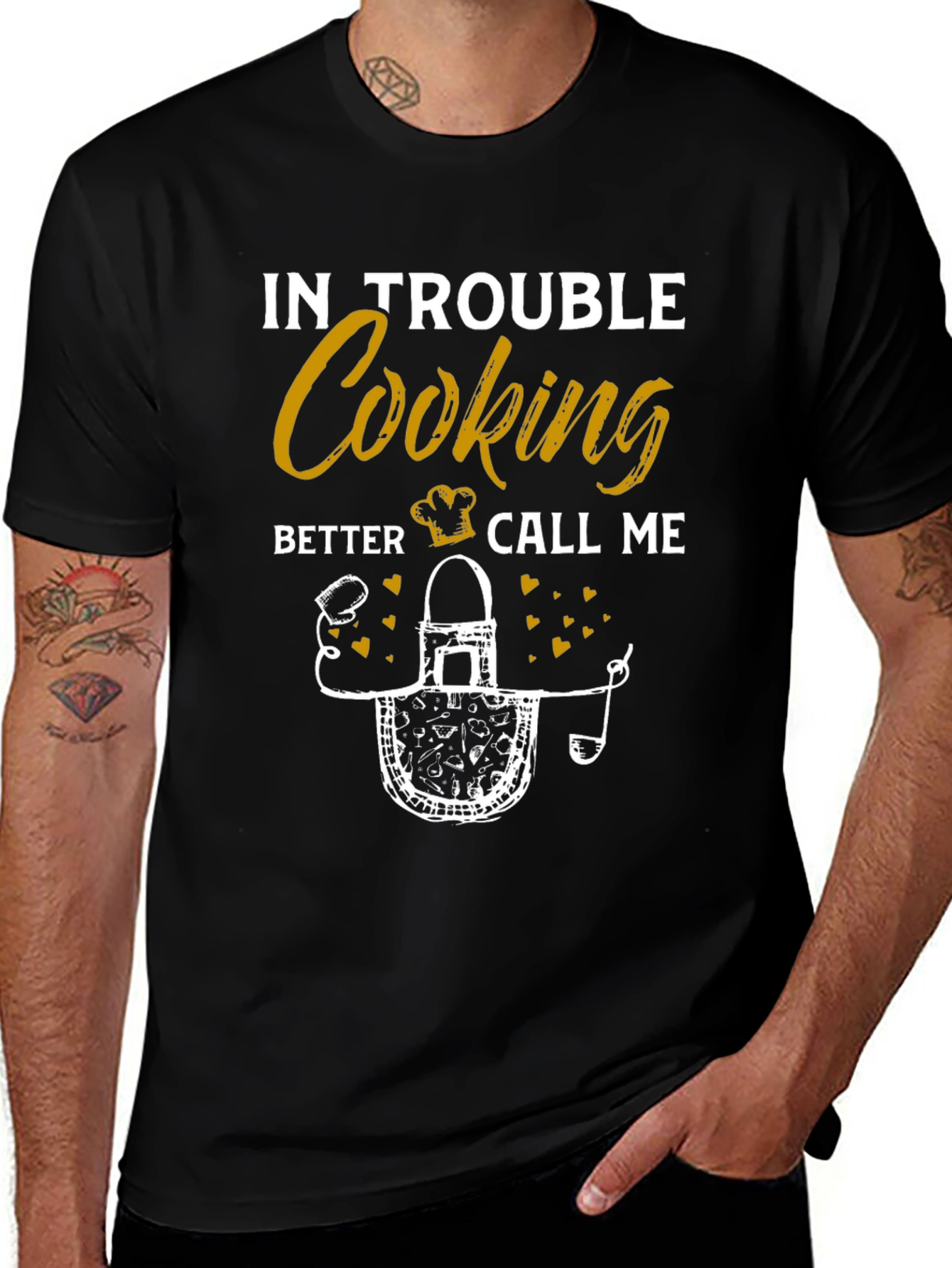 In Trouble Cooking? Chef Apron Graphic Tee - Unisex