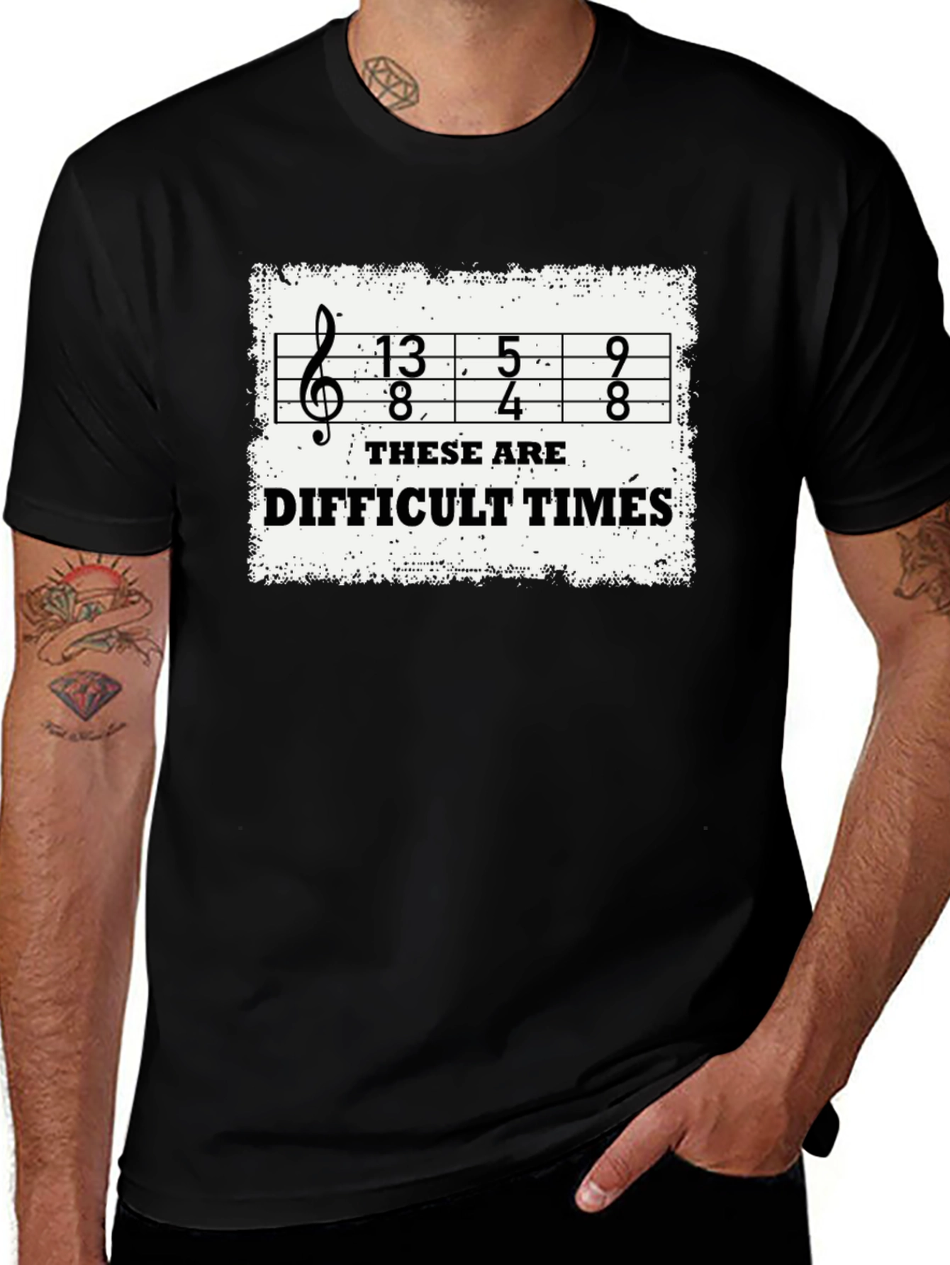 Variant 21 of Difficult Times Music Note T-Shirt