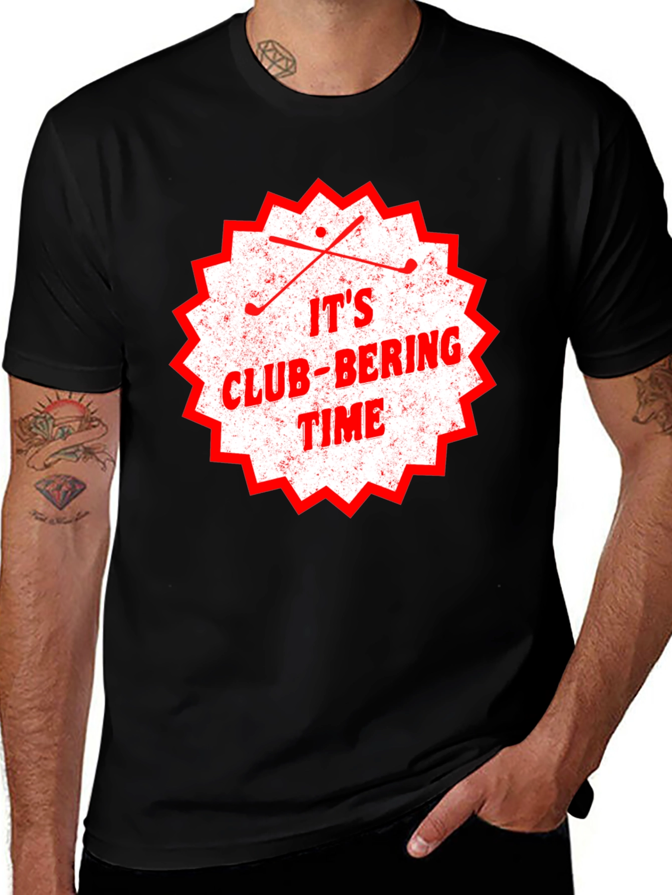 Variant 30 of It's Club-Bering Time Men's Black T-Shirt