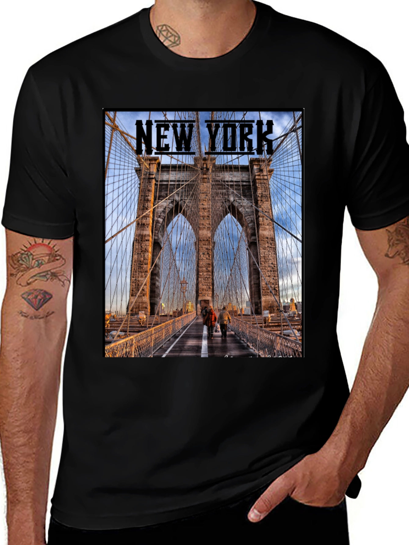 Variant 13 of New York Bridge Graphic T-Shirt