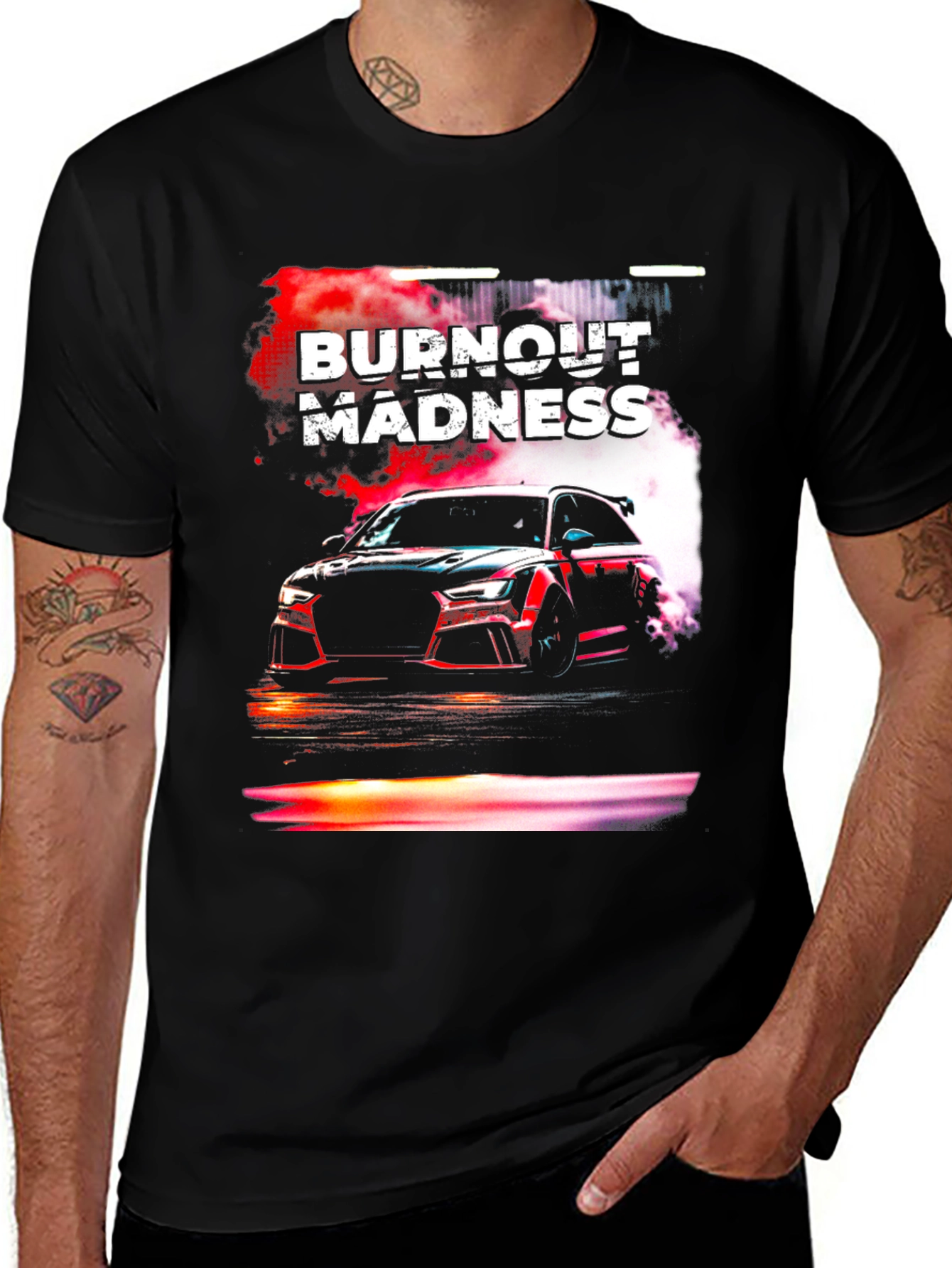 Variant 6 of Burnout Madness Car Graphic T-Shirt