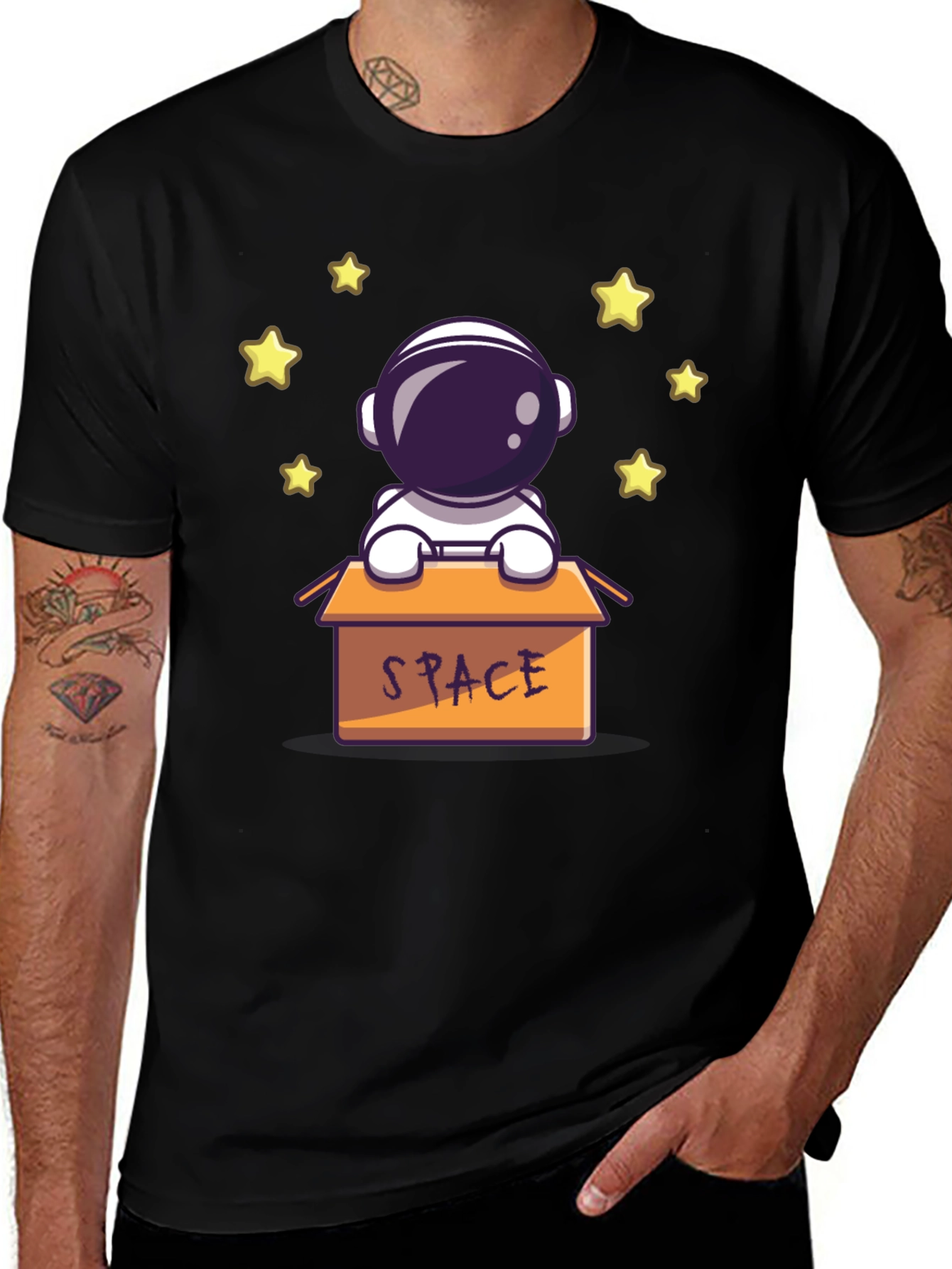 Variant 18 of Astronaut in Box Graphic Tee - Space Design