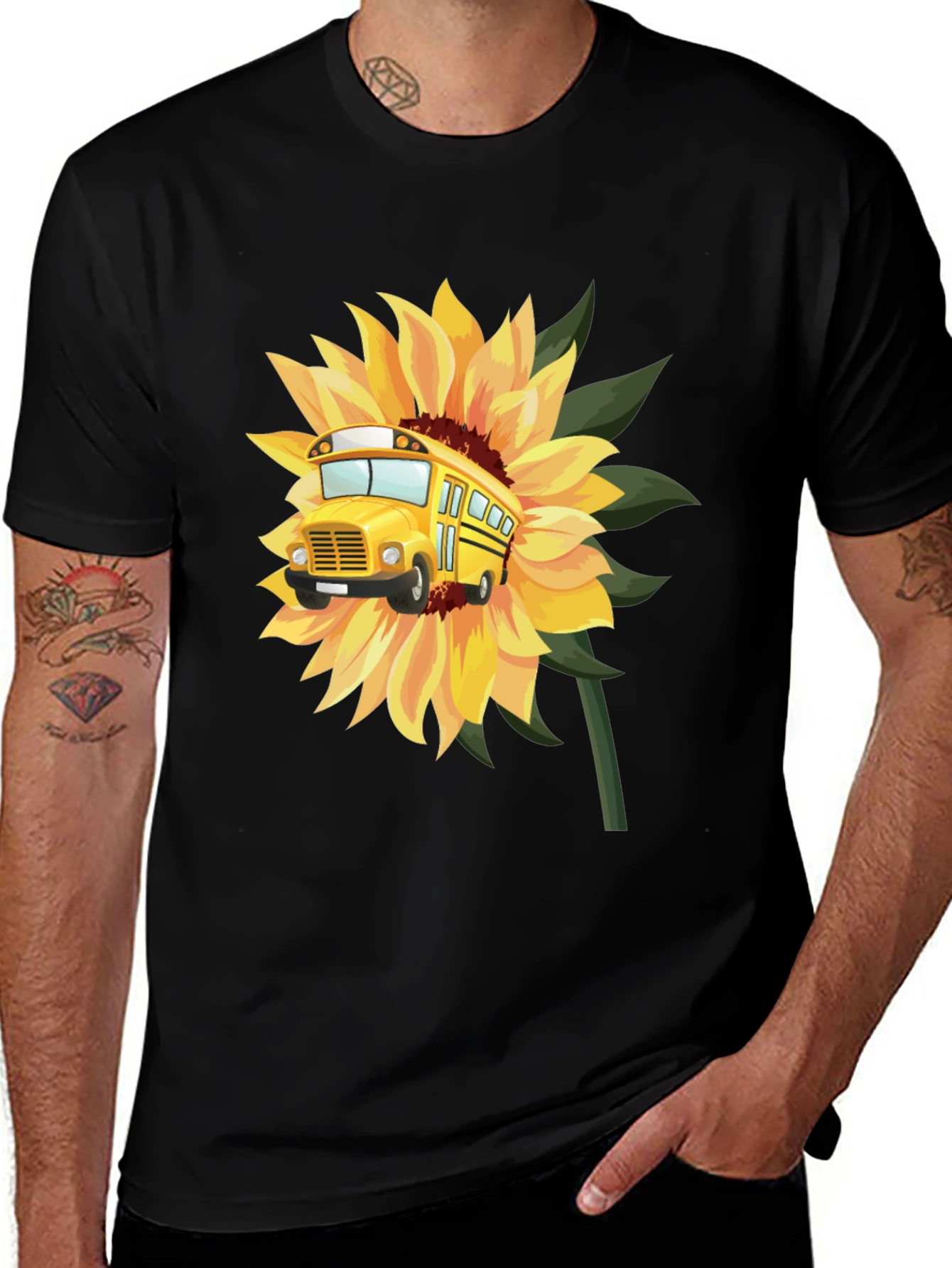 Variant 30 of Sunflower Bus T-Shirt - Back to School!