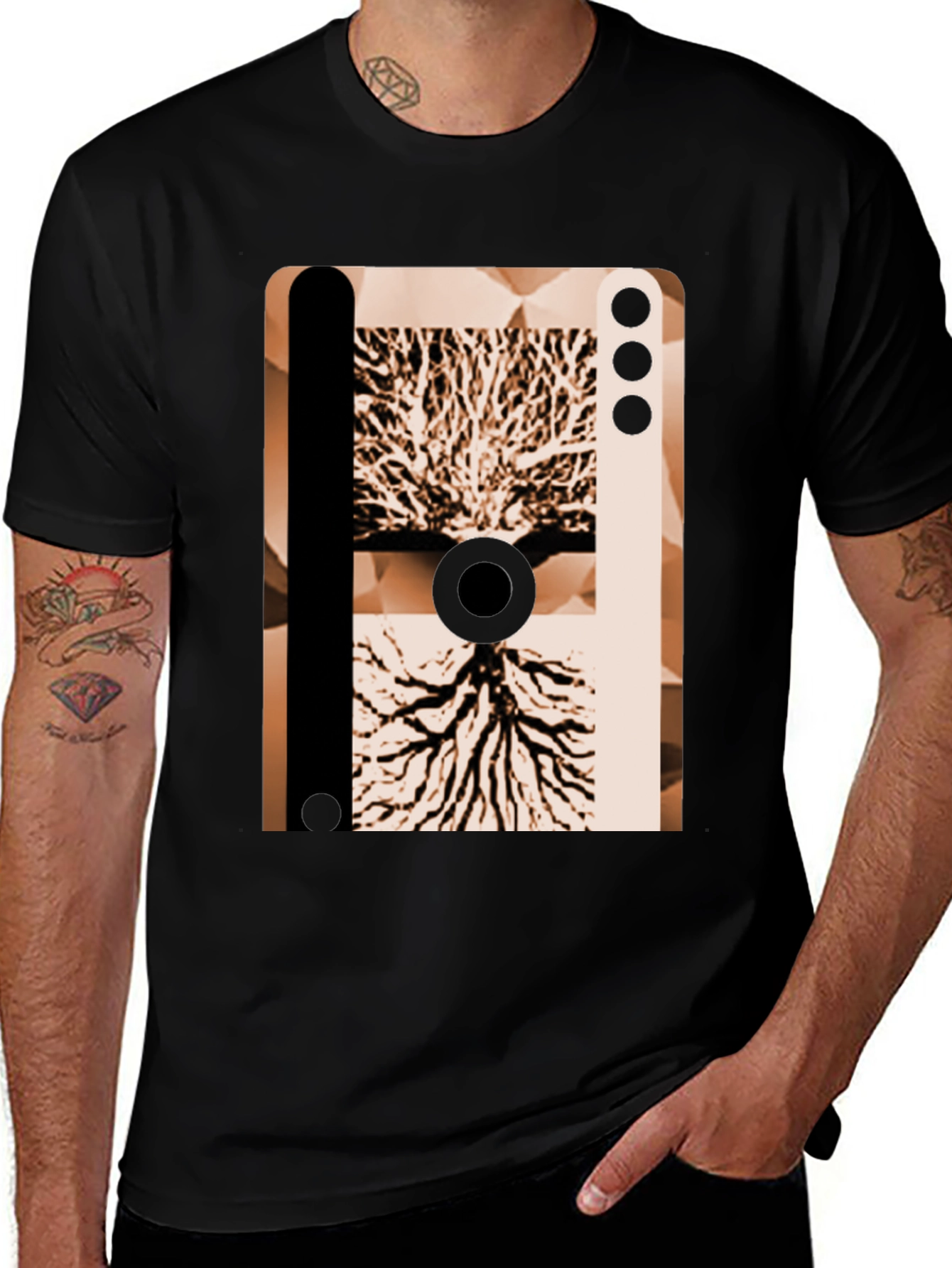 Variant 18 of Abstract Tree Graphic Tee - Modern Style