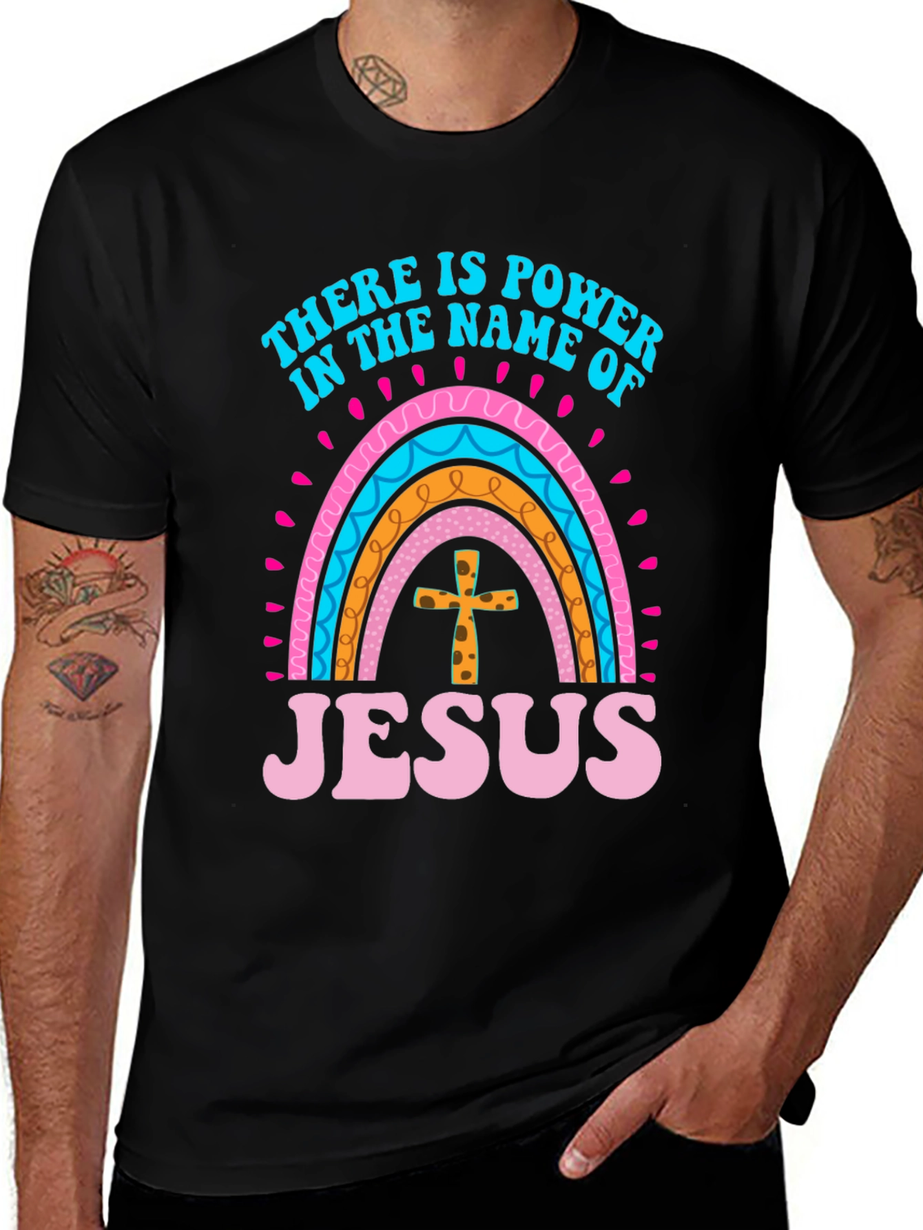 Variant 19 of Power in the Name of Jesus Graphic Tee