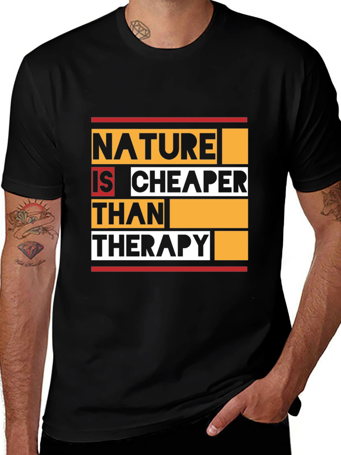 Variant 6 of Nature is Cheaper Than Therapy Graphic Tee