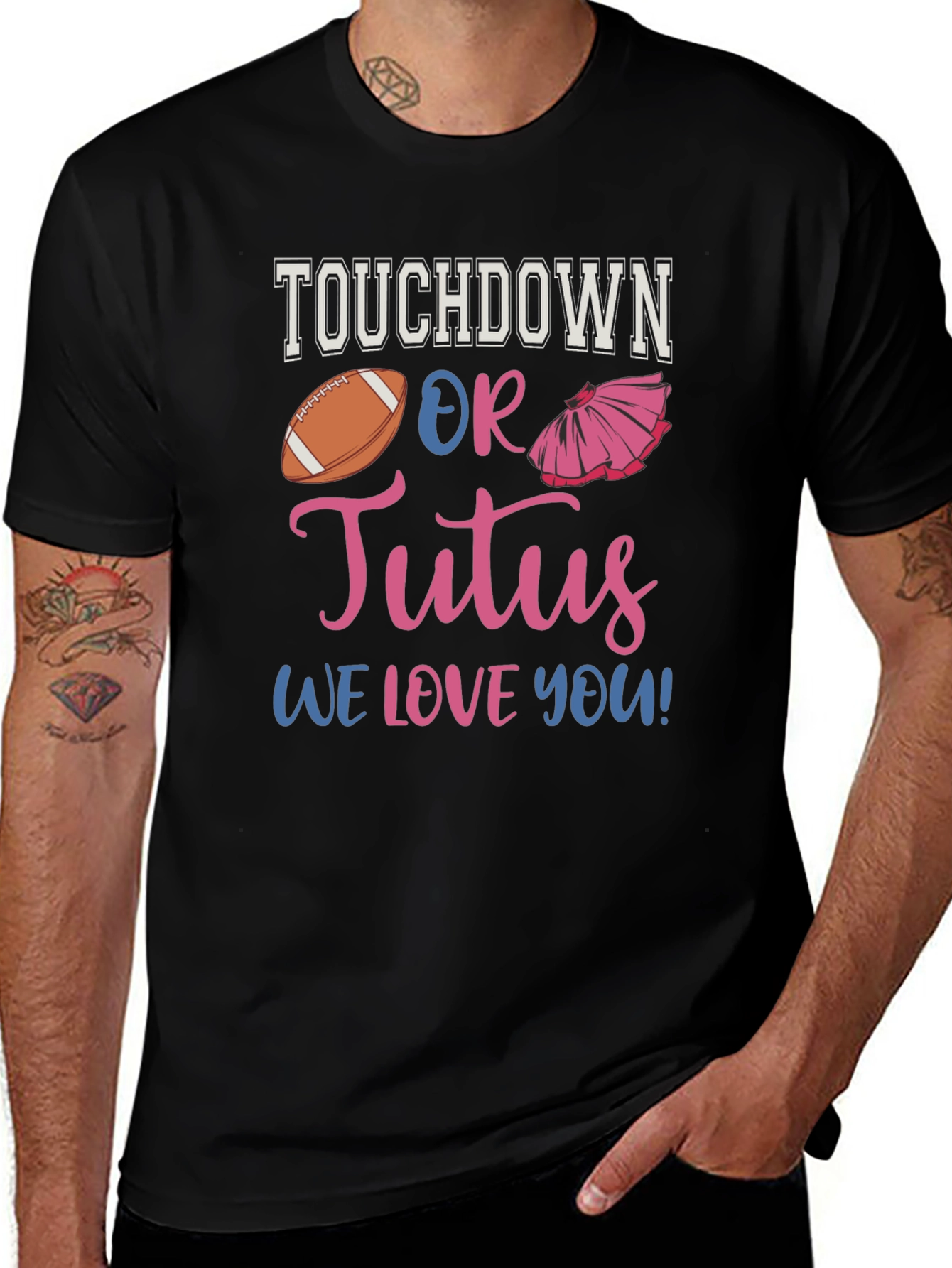 Variant 11 of Touchdown or Tutus Gender Reveal T-Shirt