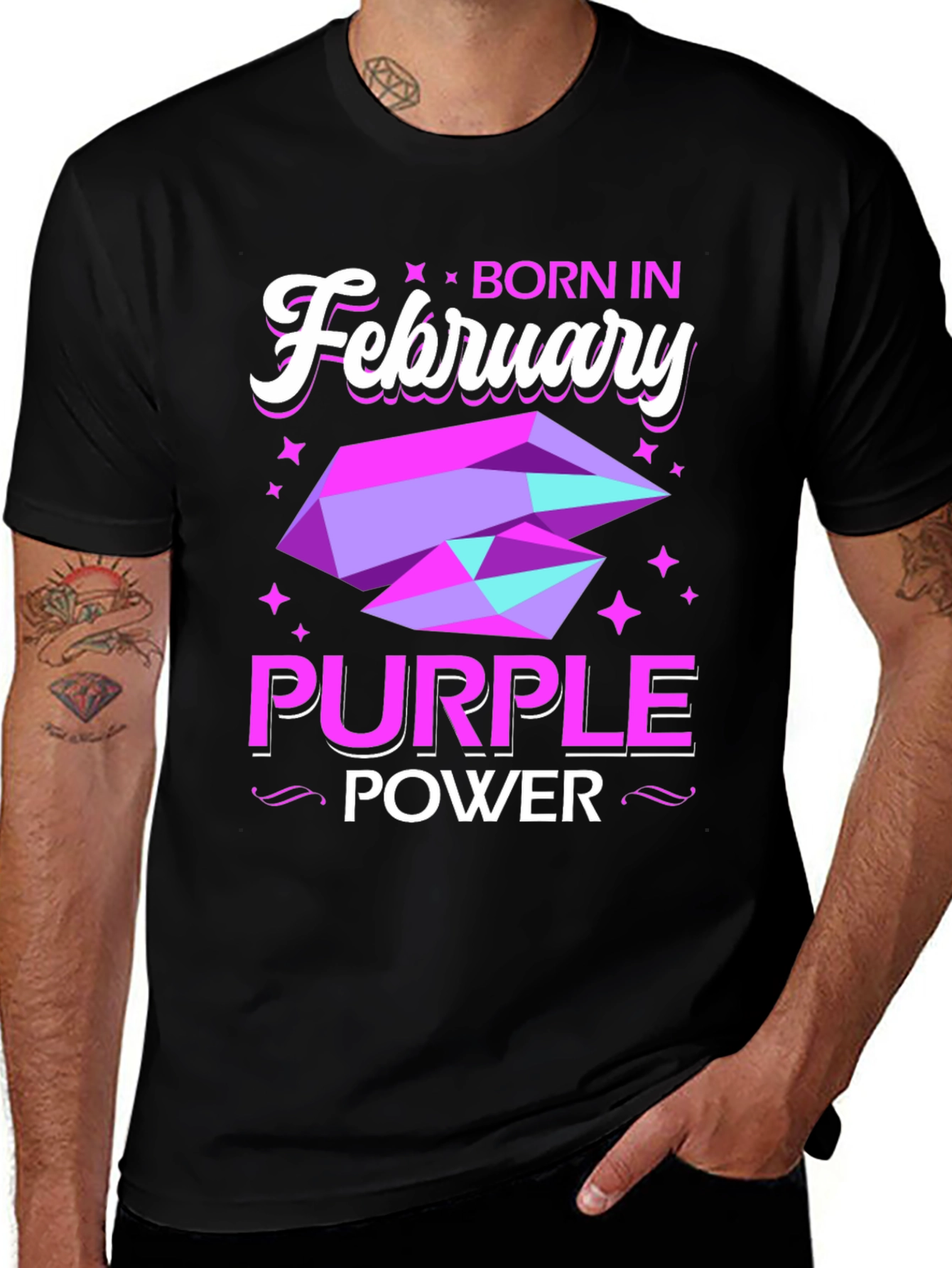 February Birthday Purple Power T-Shirt