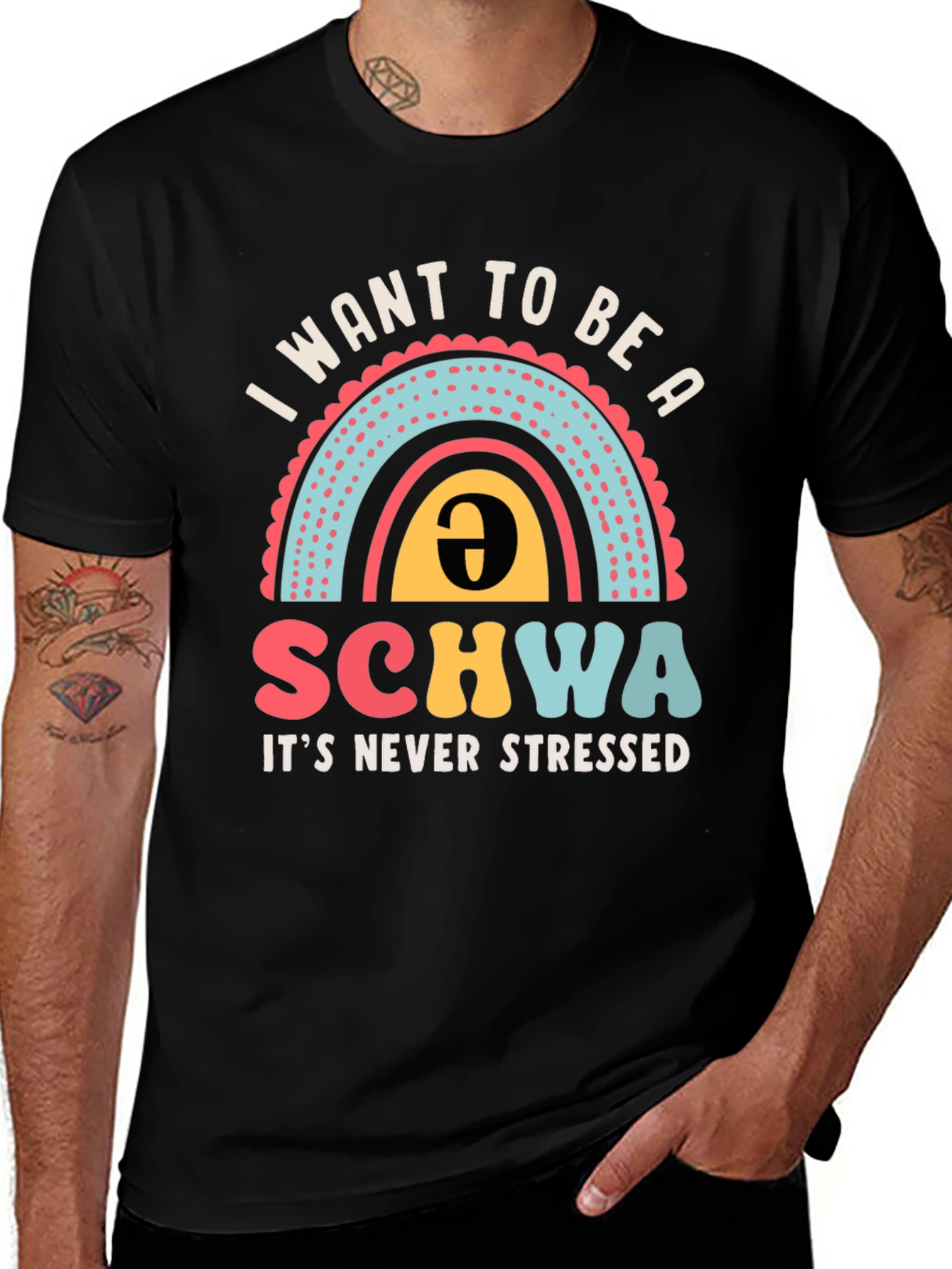 Schwa T-Shirt - Never Stressed Black Tee