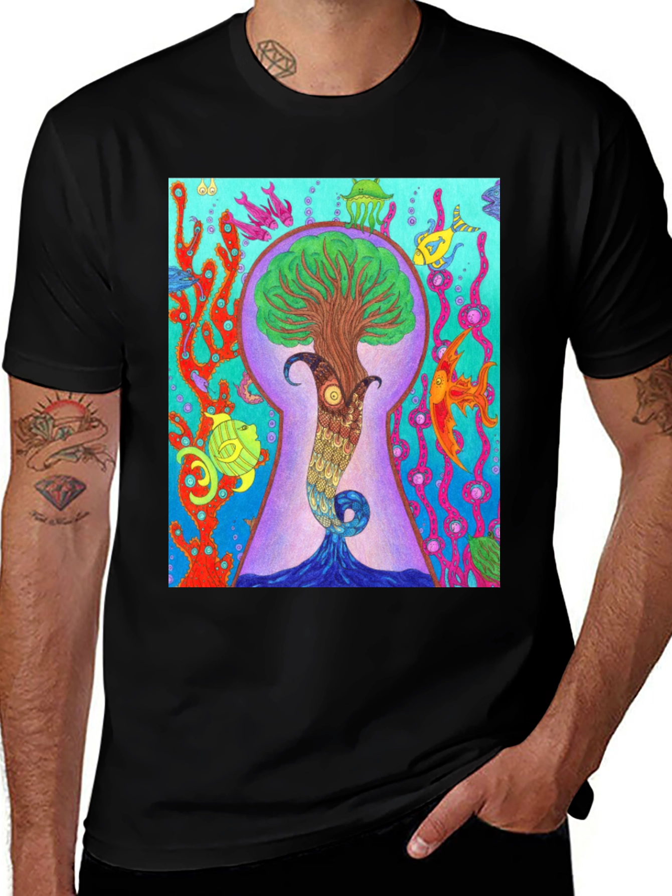 Variant 20 of Ocean Tree Portal Graphic Tee